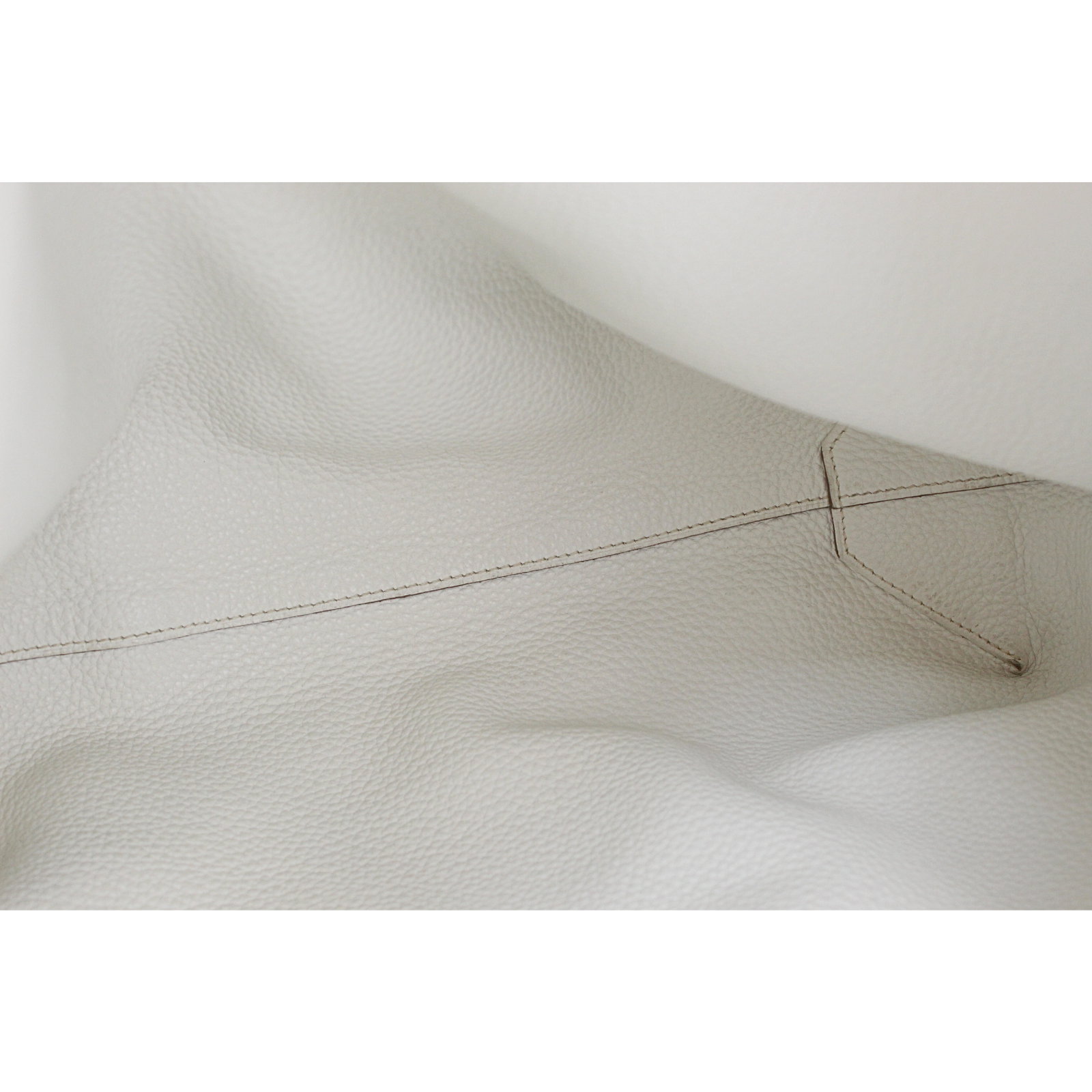 Double Sens 45 Taurillon Clemence White+Natural Sable Tote Bag