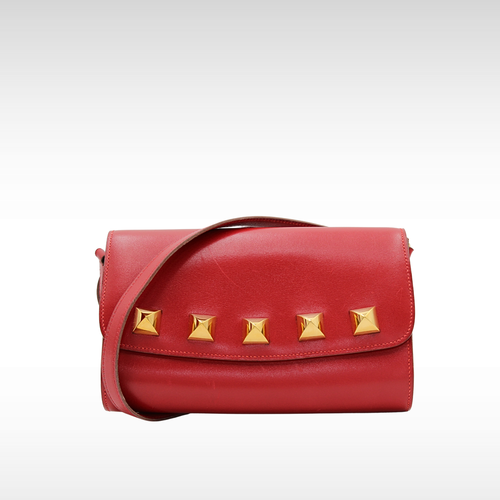 Doggy Medor Box Calf Rouge Vif Shoulder Bag