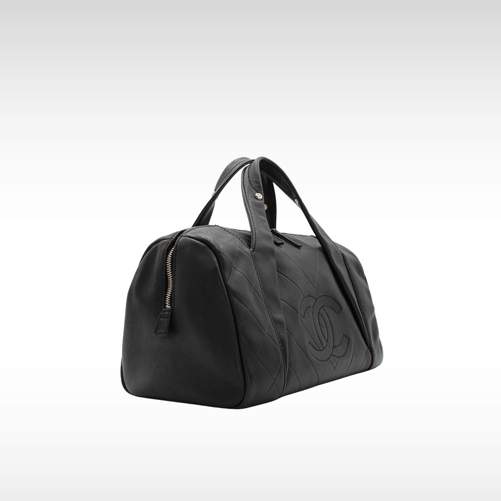 Calf Black Hand Bag