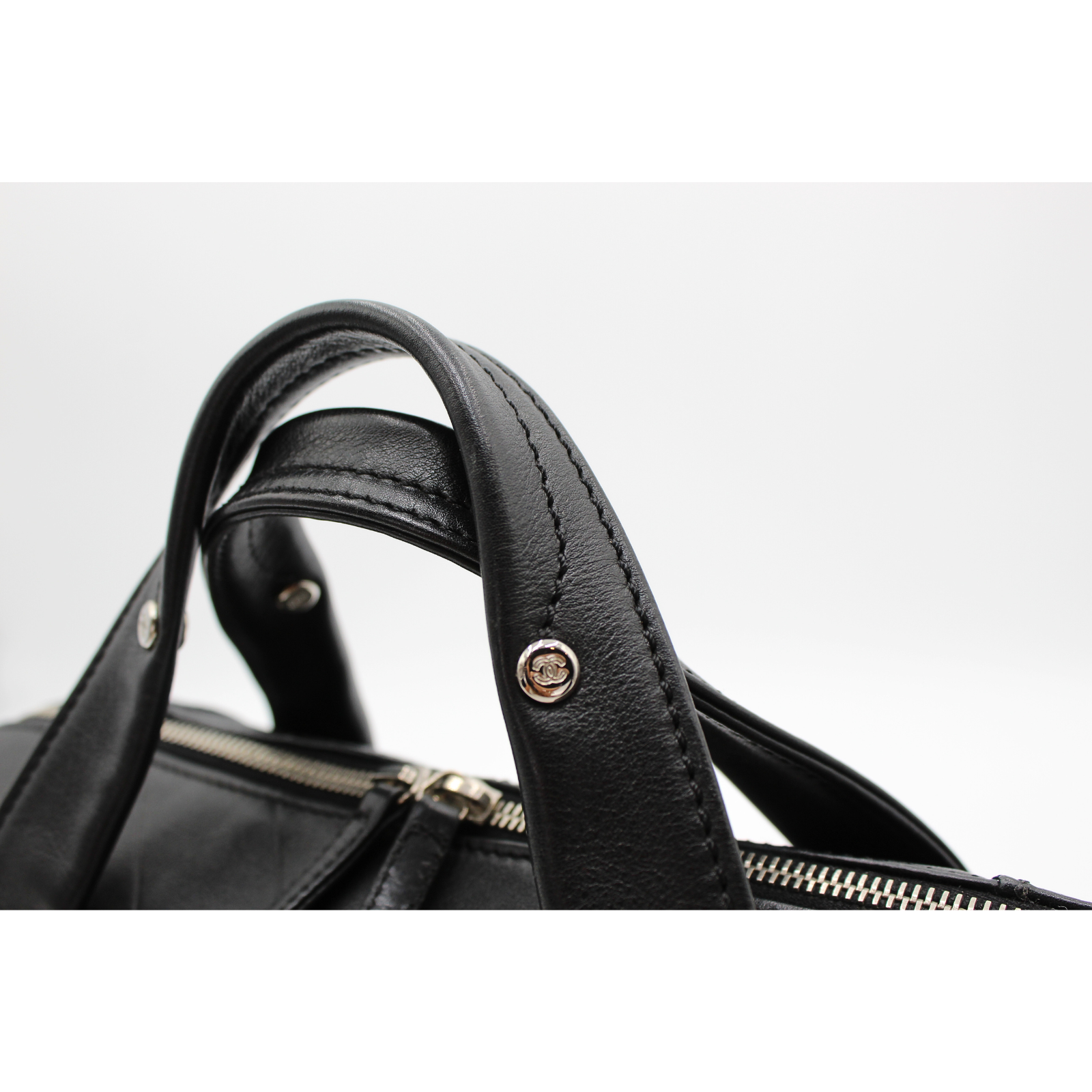 Calf Black Hand Bag