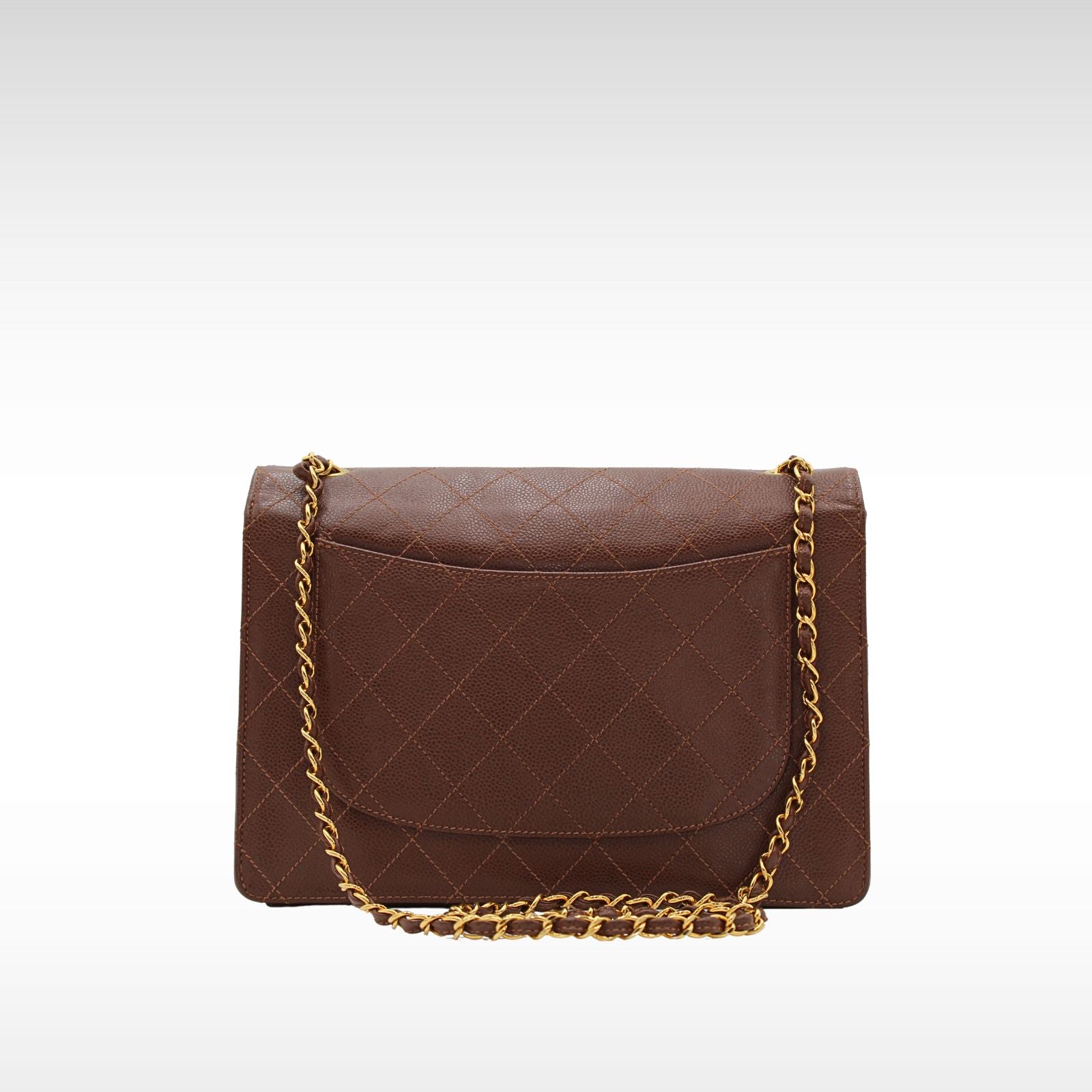 Caviar Brown Crossbody Bag