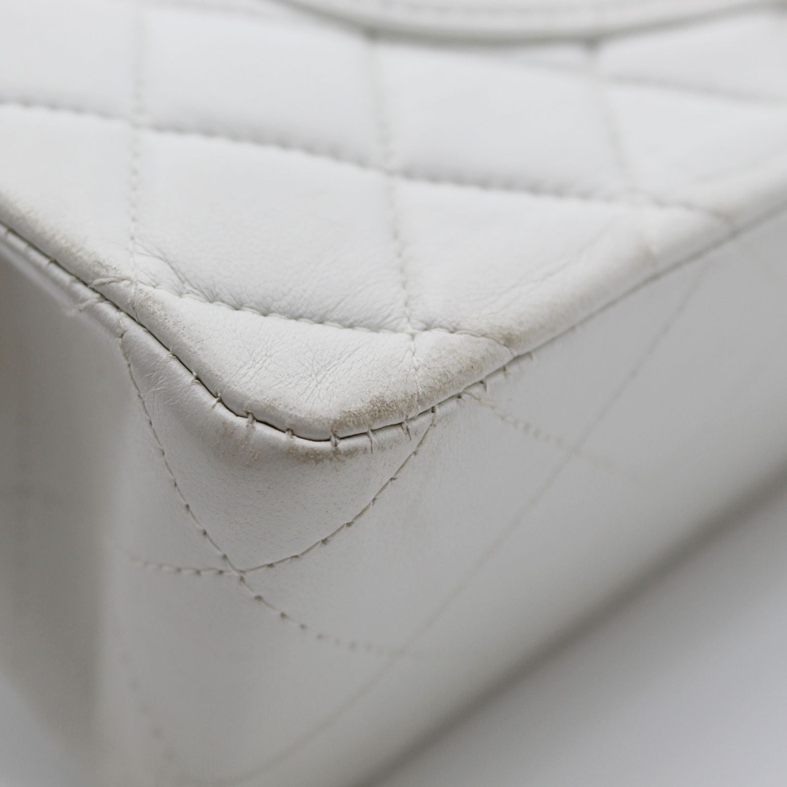 Classic Lamb White Shoulder Bag