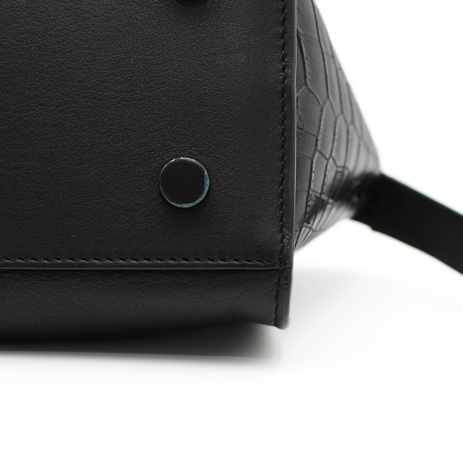 Downtown Calf Black Handbag