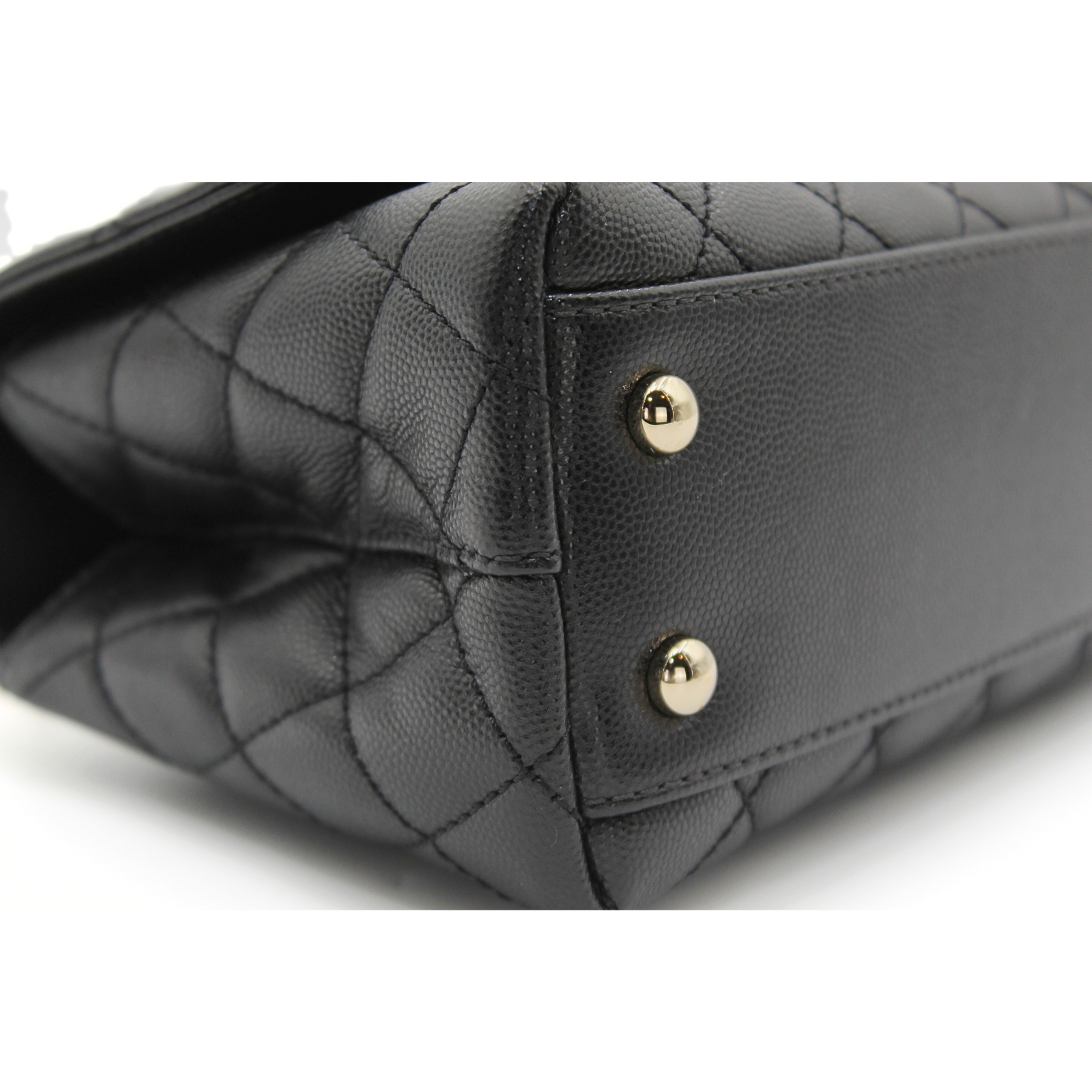Coco Handle Caviar Black Handbag