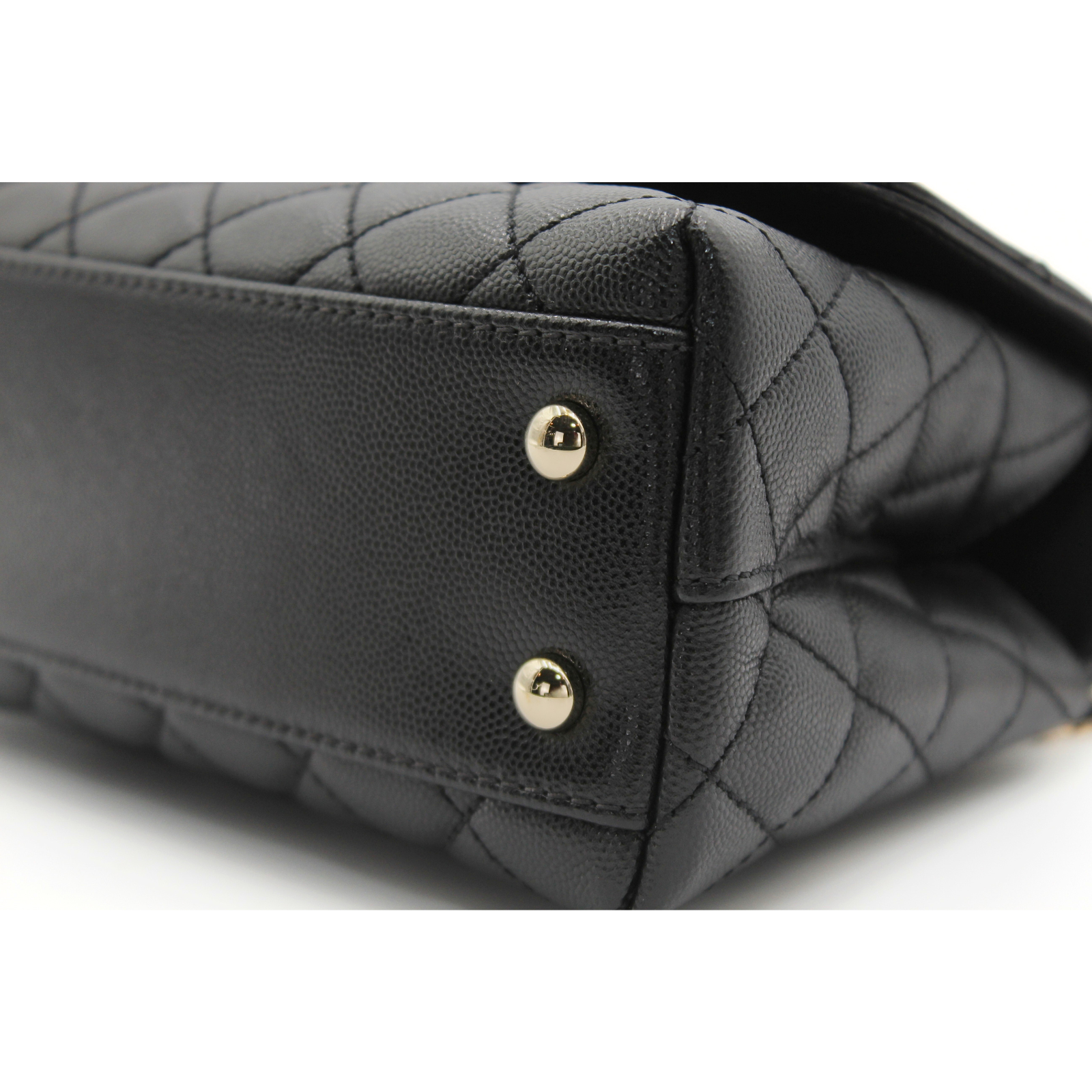Coco Handle Caviar Black Handbag