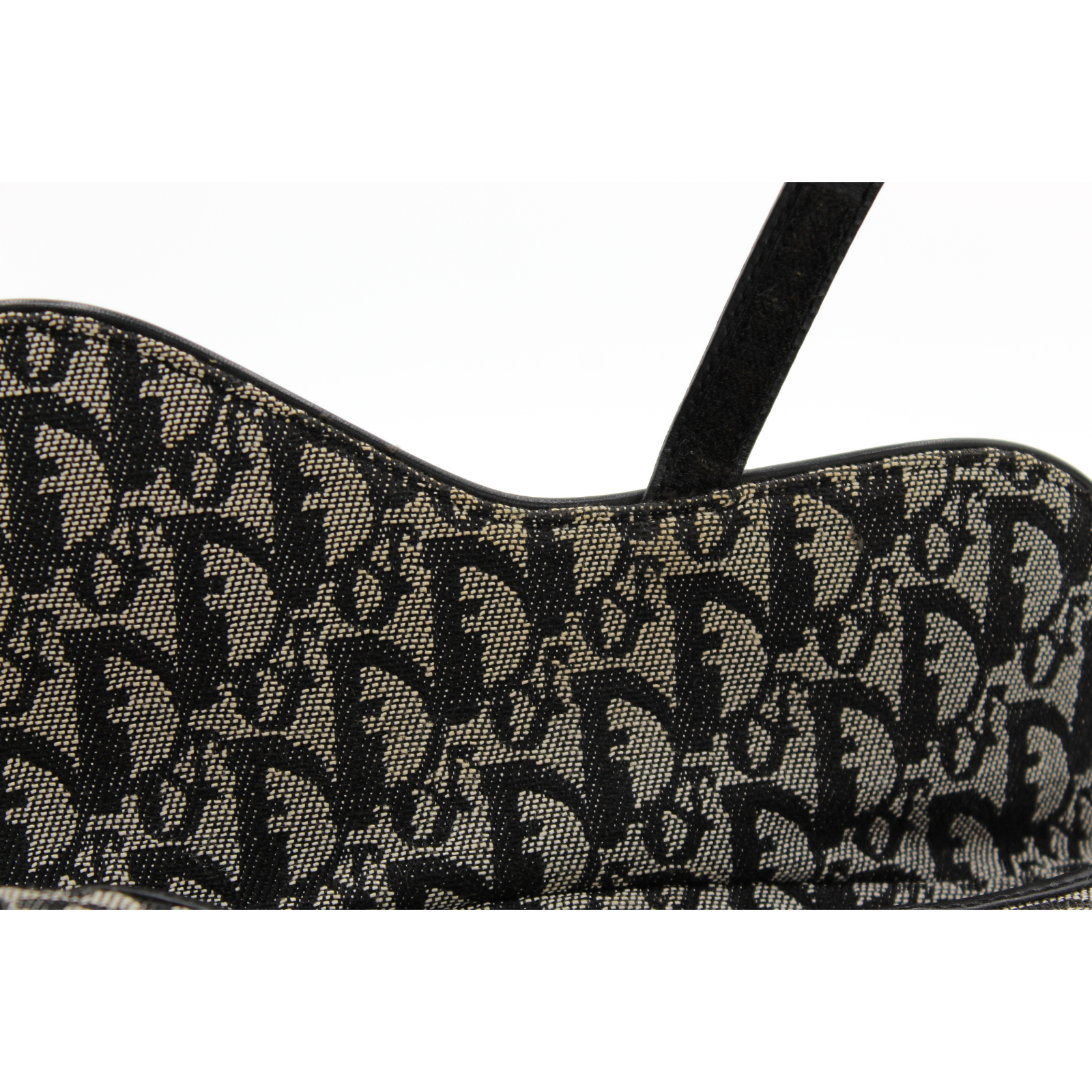 Saddle Oblique Canvas Black Shoulder Bag