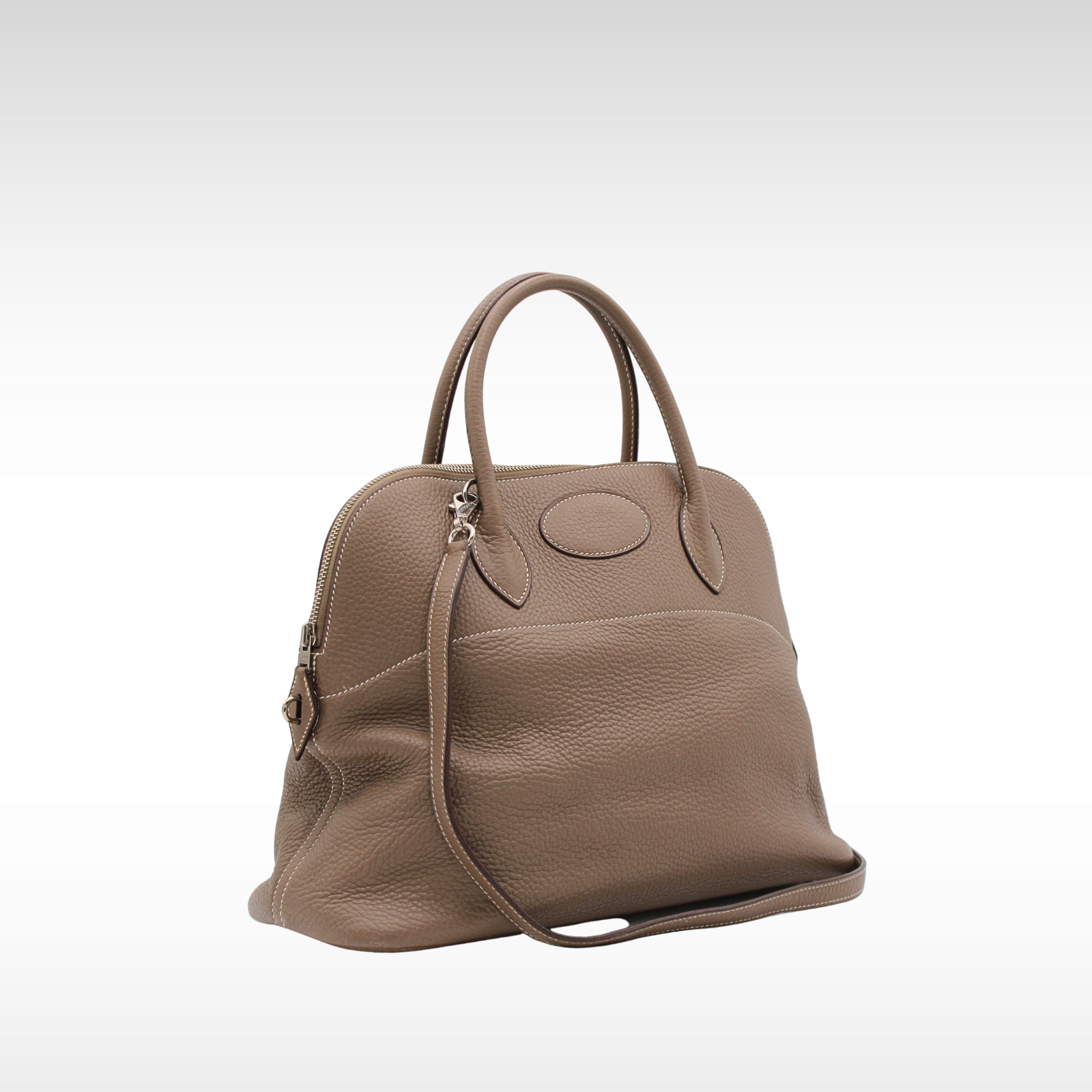 Bolide 35 Taurillon Clemence Etoupe Handbag