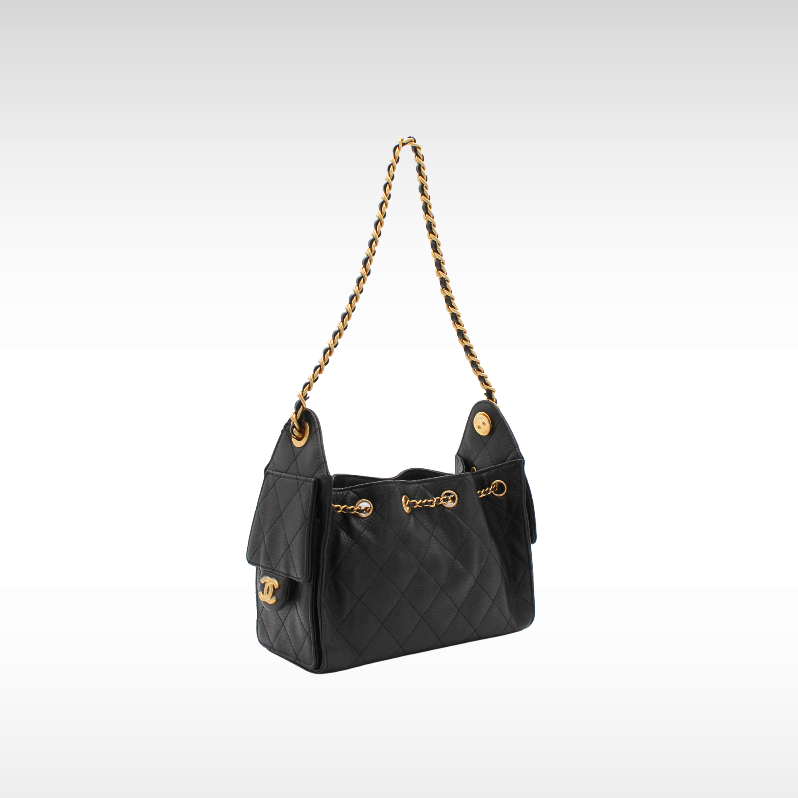 Chanel 25 Mini Caviar Black Shoulder Bag