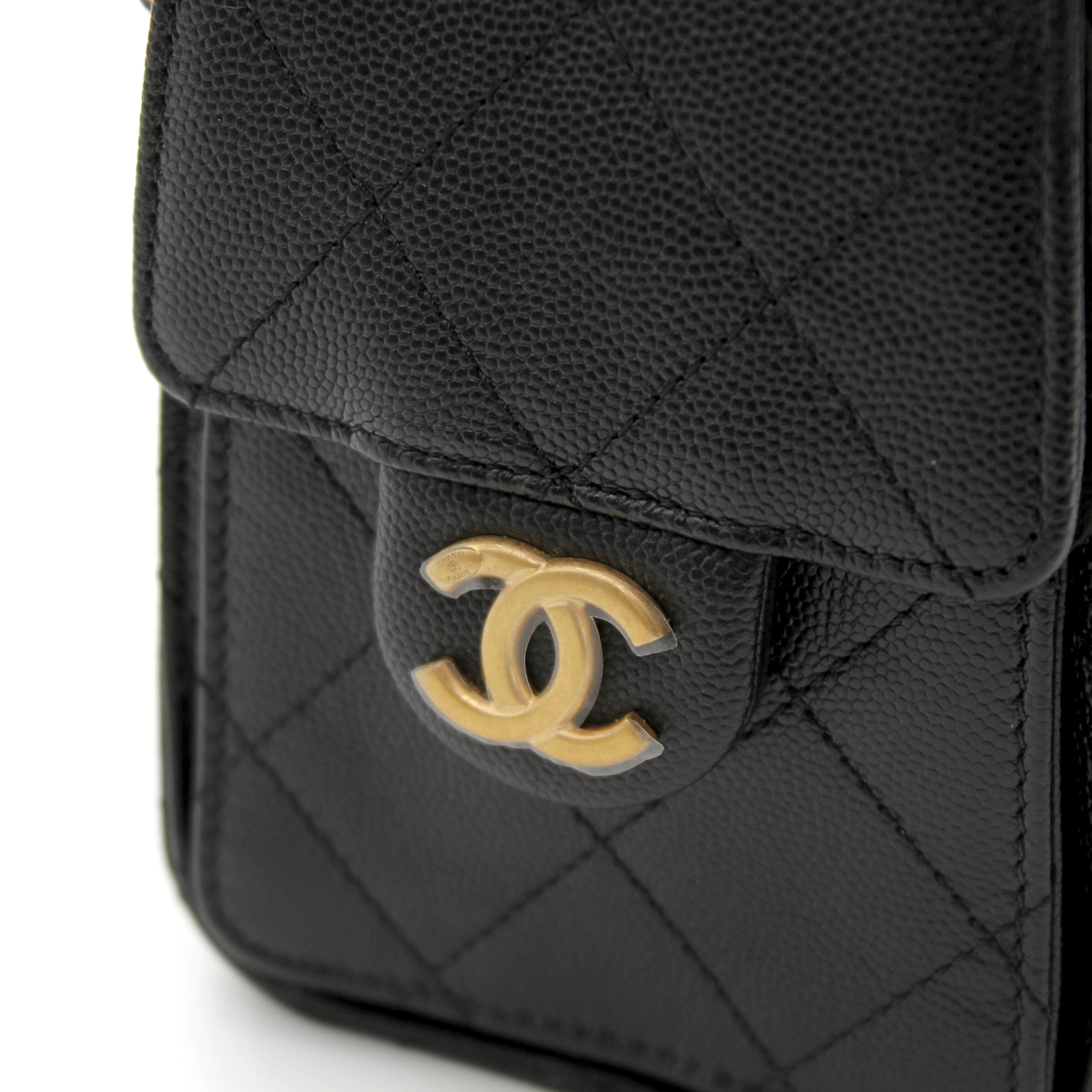 Chanel 25 Mini Caviar Black Shoulder Bag