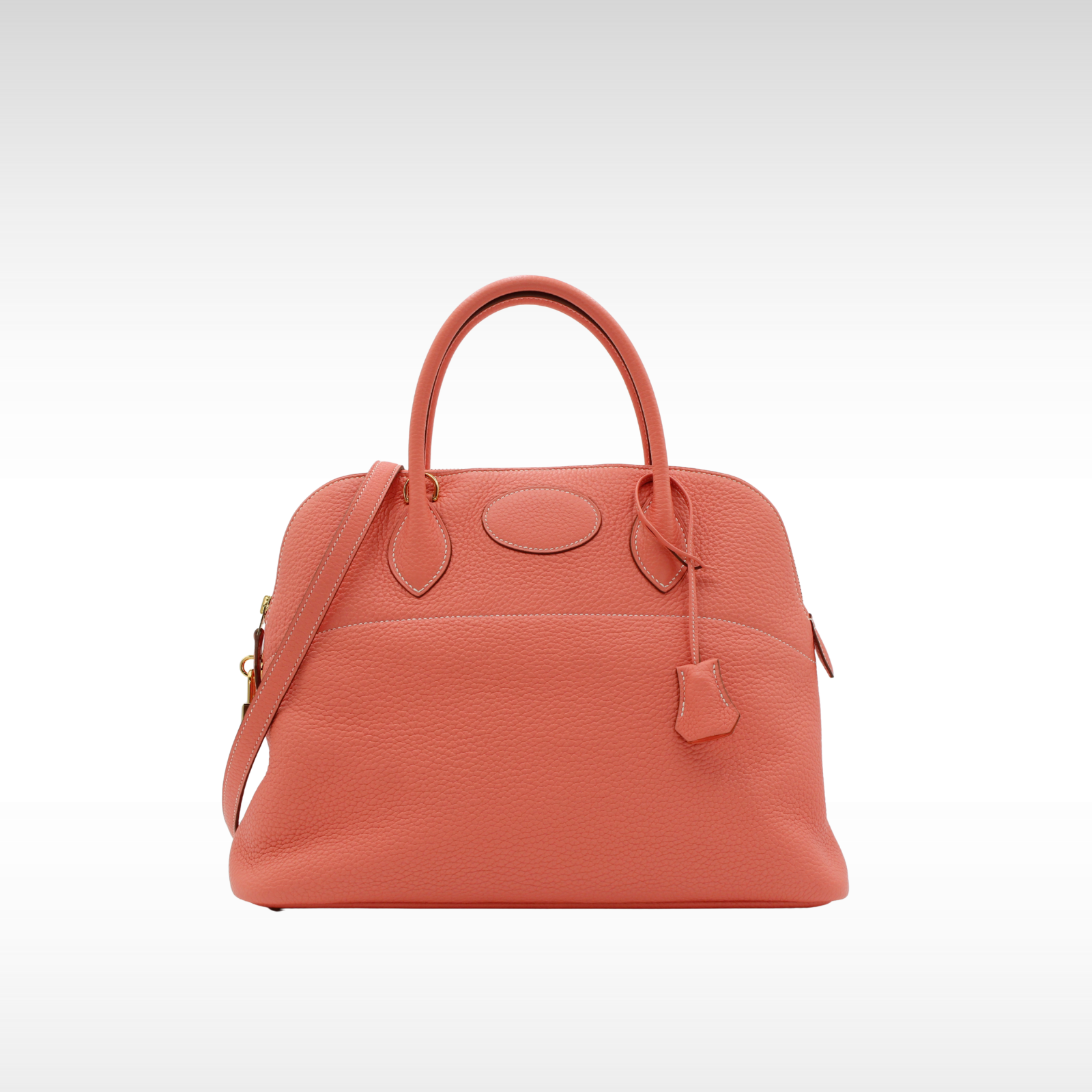 Bolide 35 Taurillon Clemence Crevette Handbag