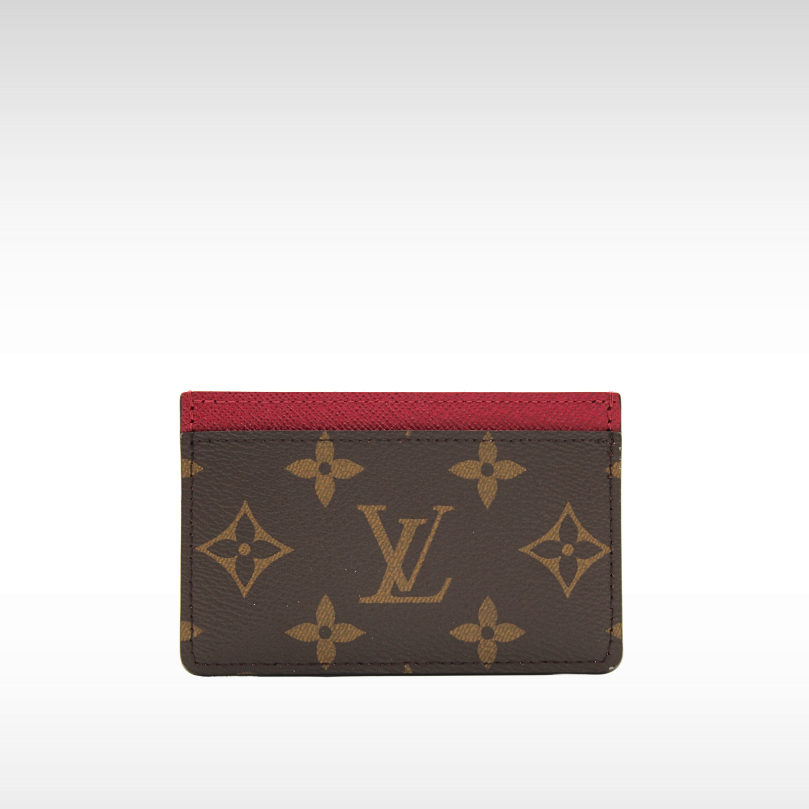 Card Holder Monogram Marron & Fuchsia Card Case