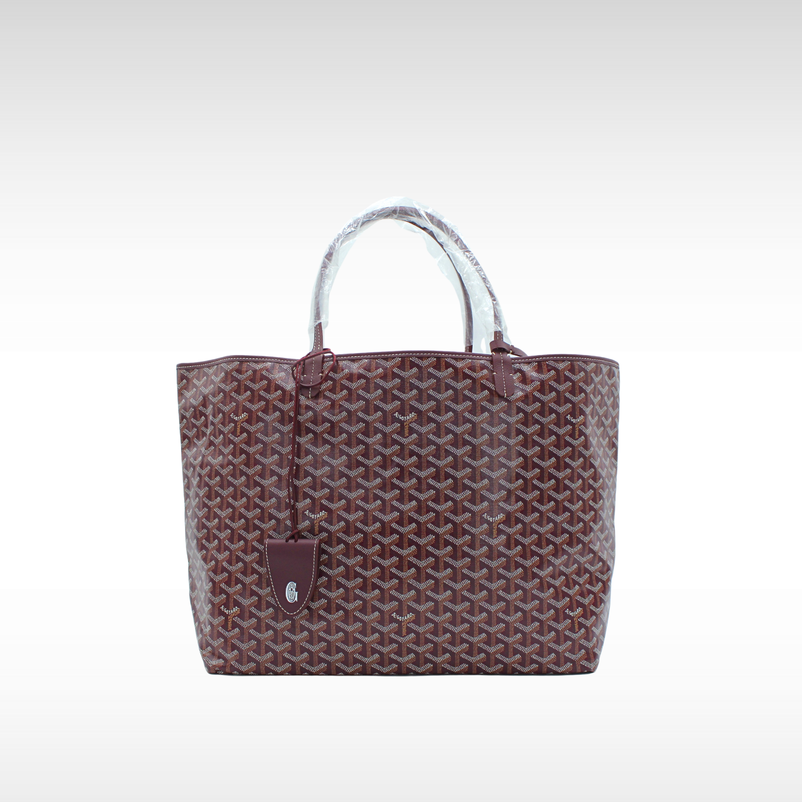 Saint Louis GM Coated Canvas Burgundy Tote Bag