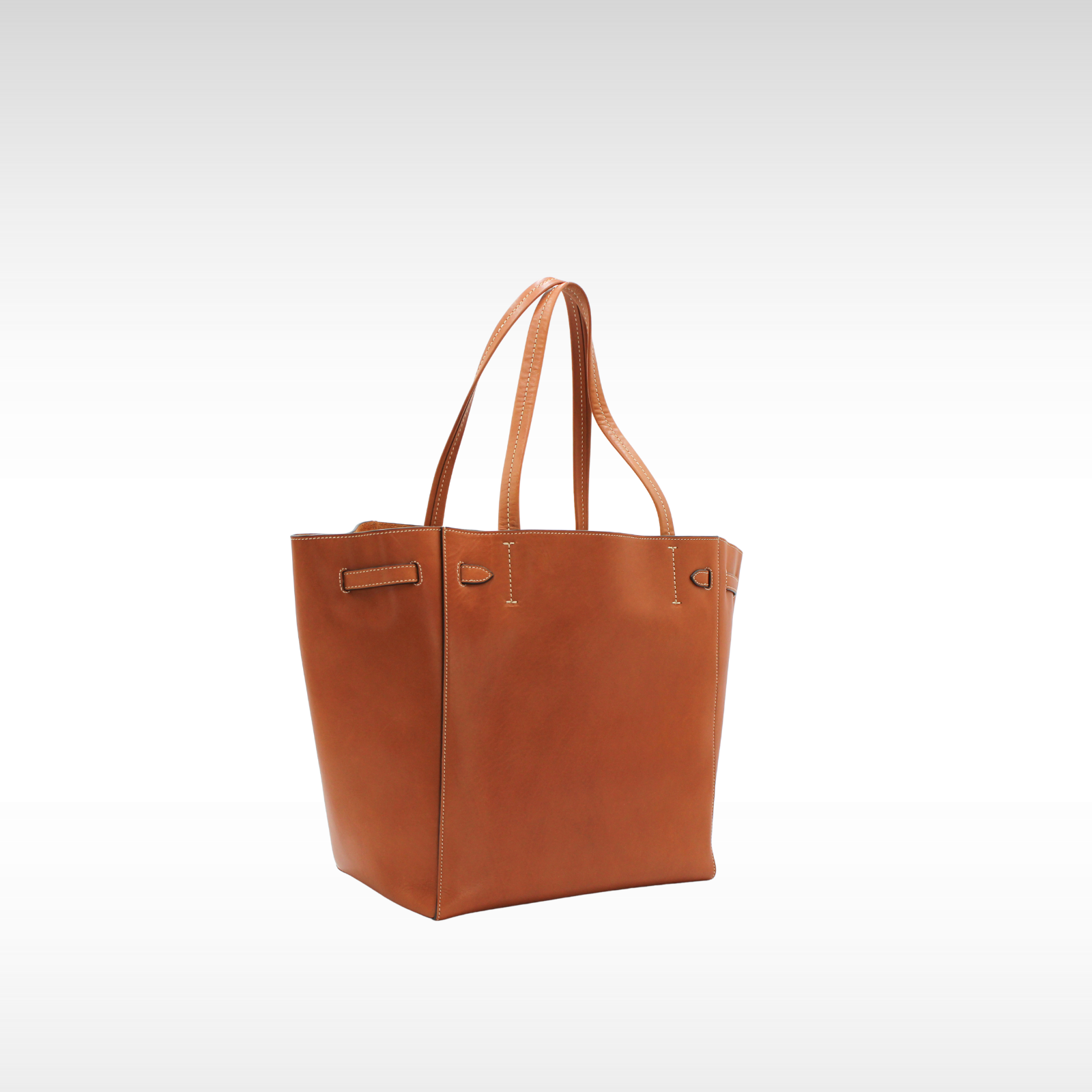 Cabas Phantom Small Calf Brown Tote Bag
