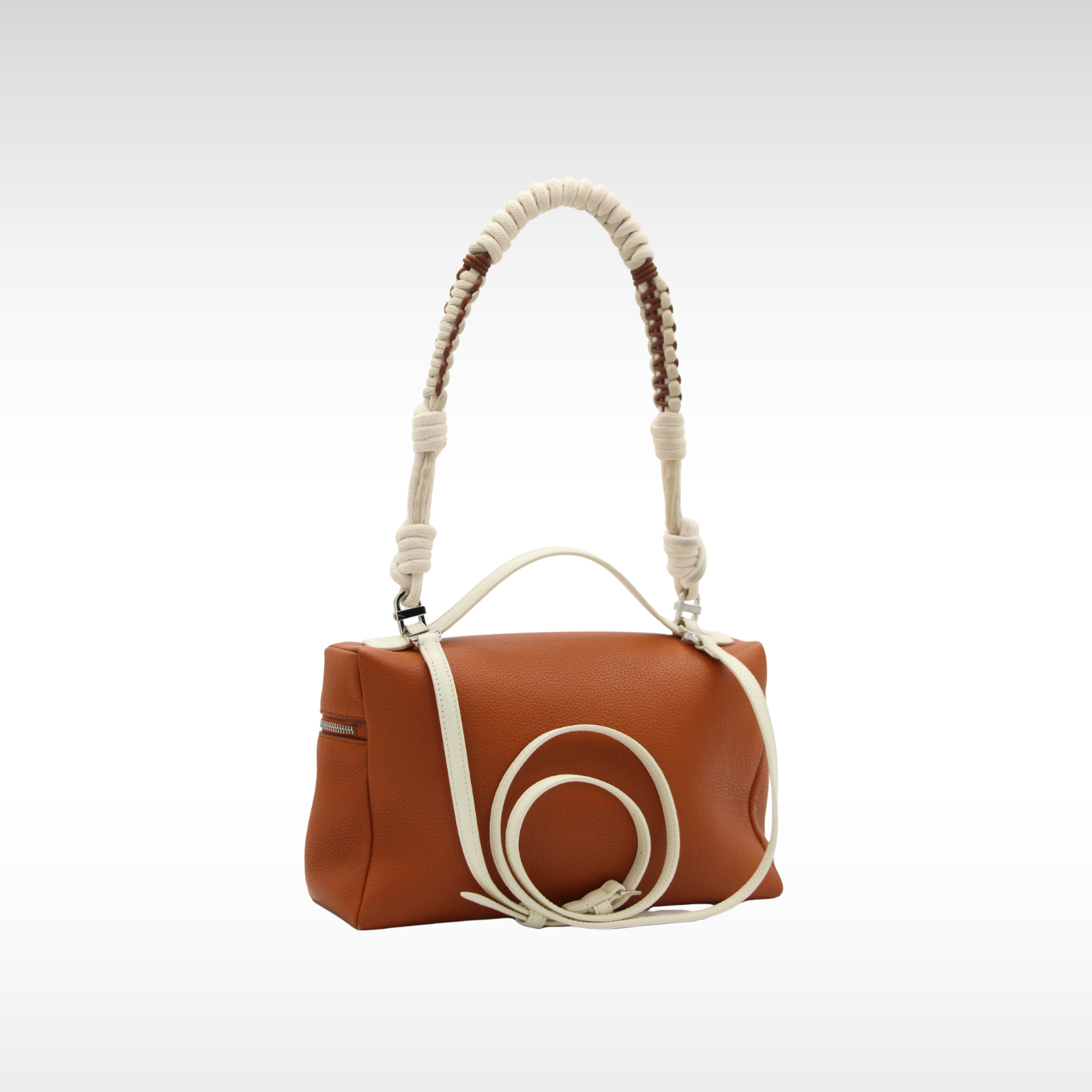 Extra Pocket L27 Calf Brown + White Handbag