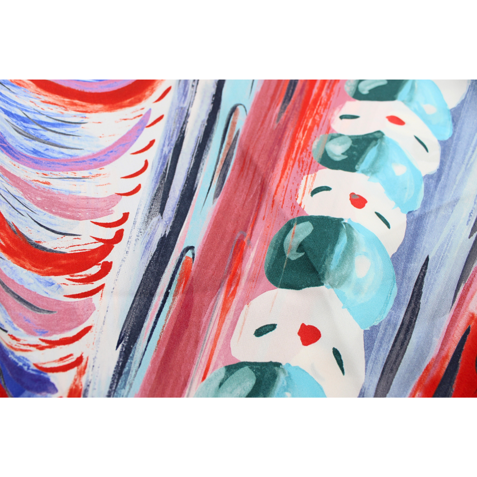 Carre Geant Silk Red & Blue Scarf