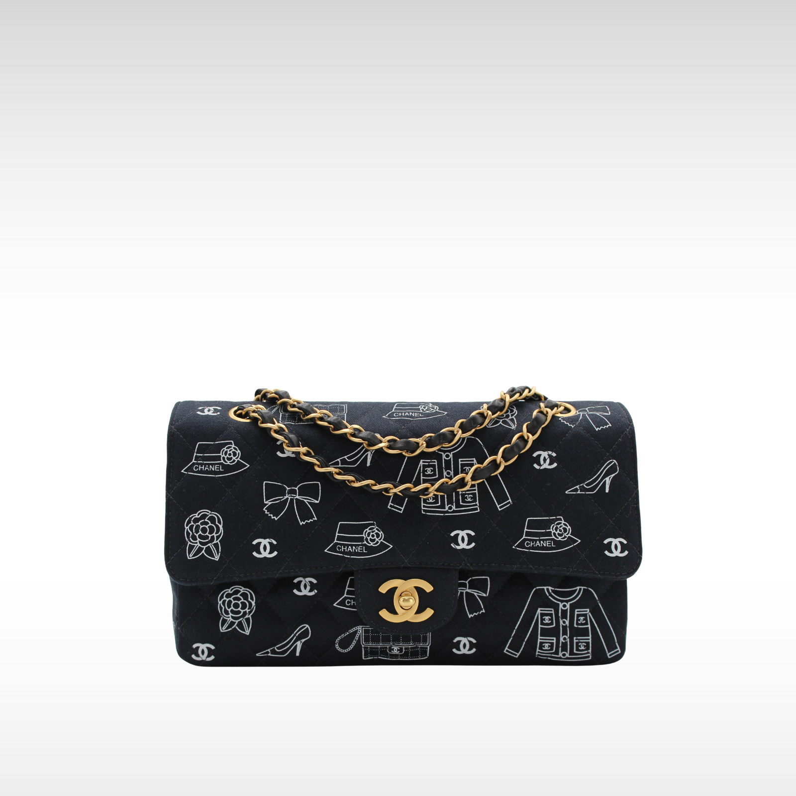Classic Medium Canvas Navy Shoulder Bag