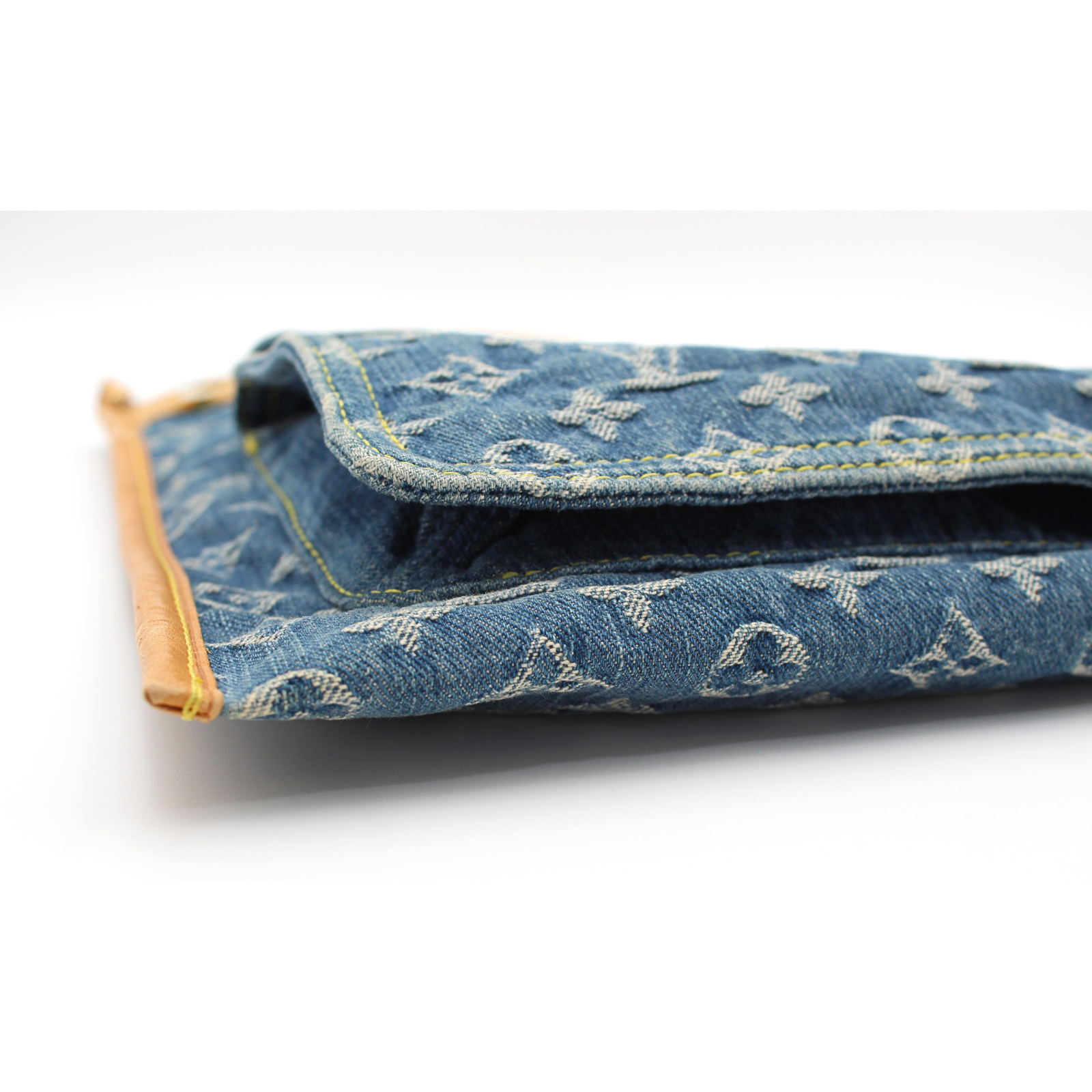 Flat Shopper Monogram Denim Handbag