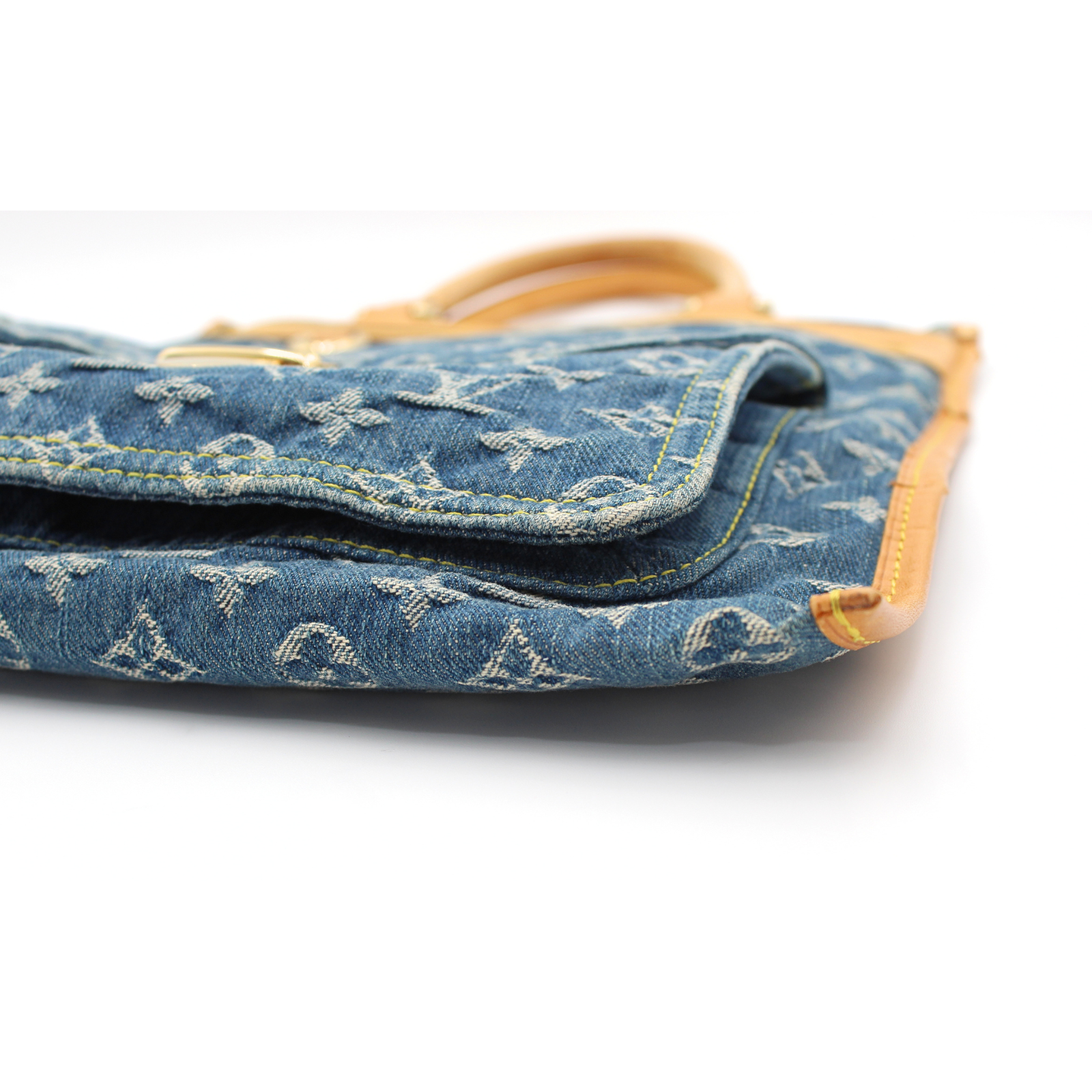 Flat Shopper Monogram Denim Handbag
