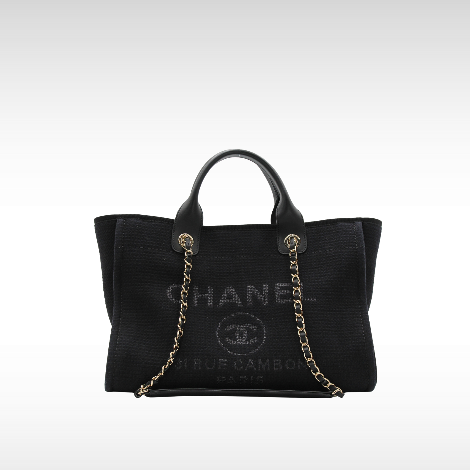 Deauville Fabric Black Handbag