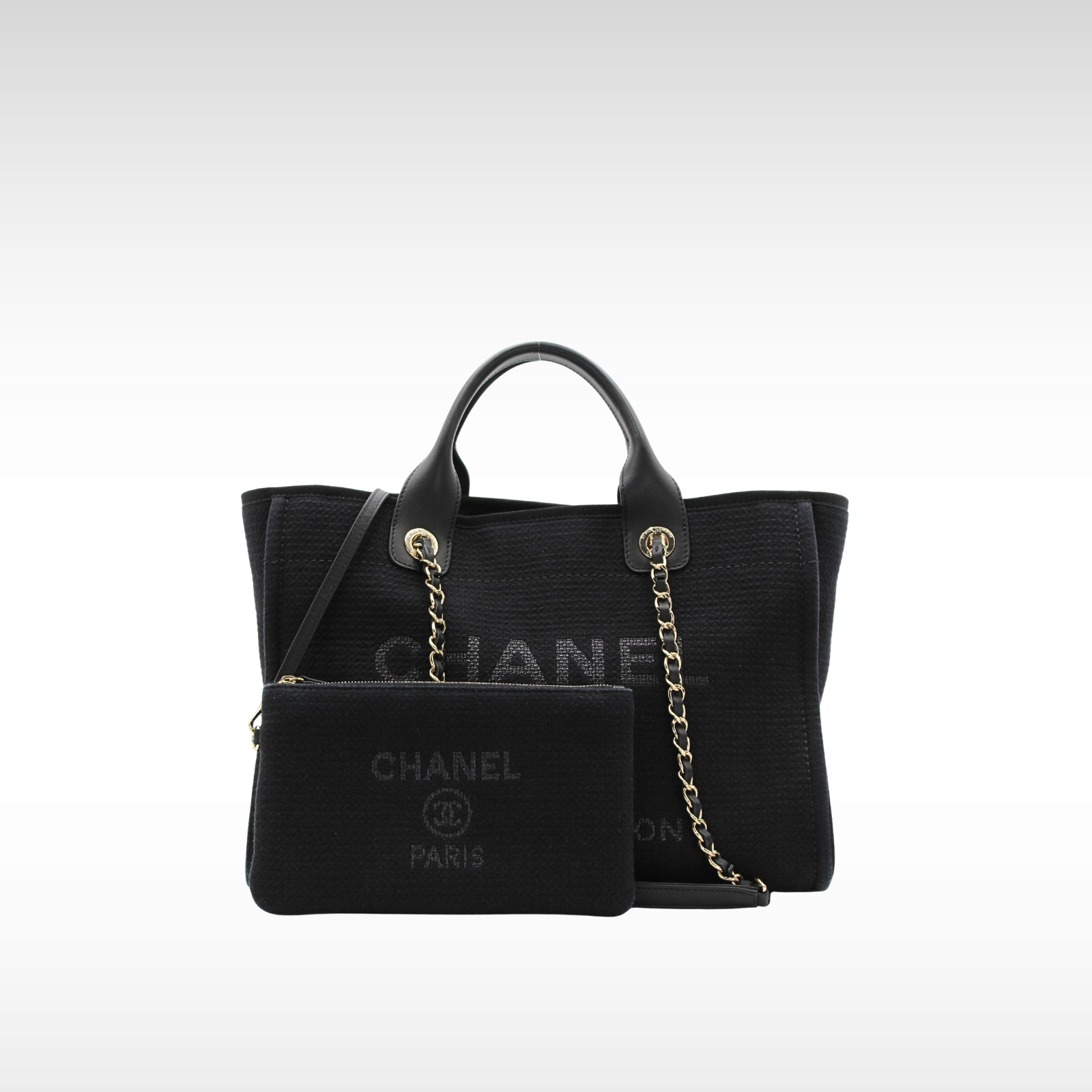 Deauville Fabric Black Handbag