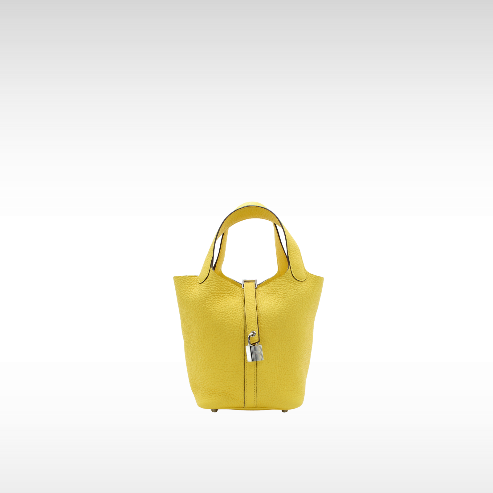 Picotin Lock 18 Taurillon Clemence Jaune de Naples Handbag
