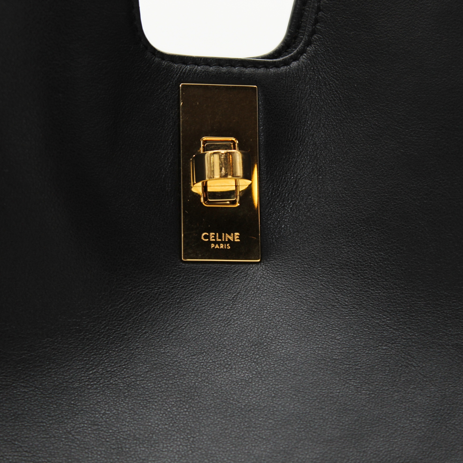 Cabas 16 Calf Black Tote Bag