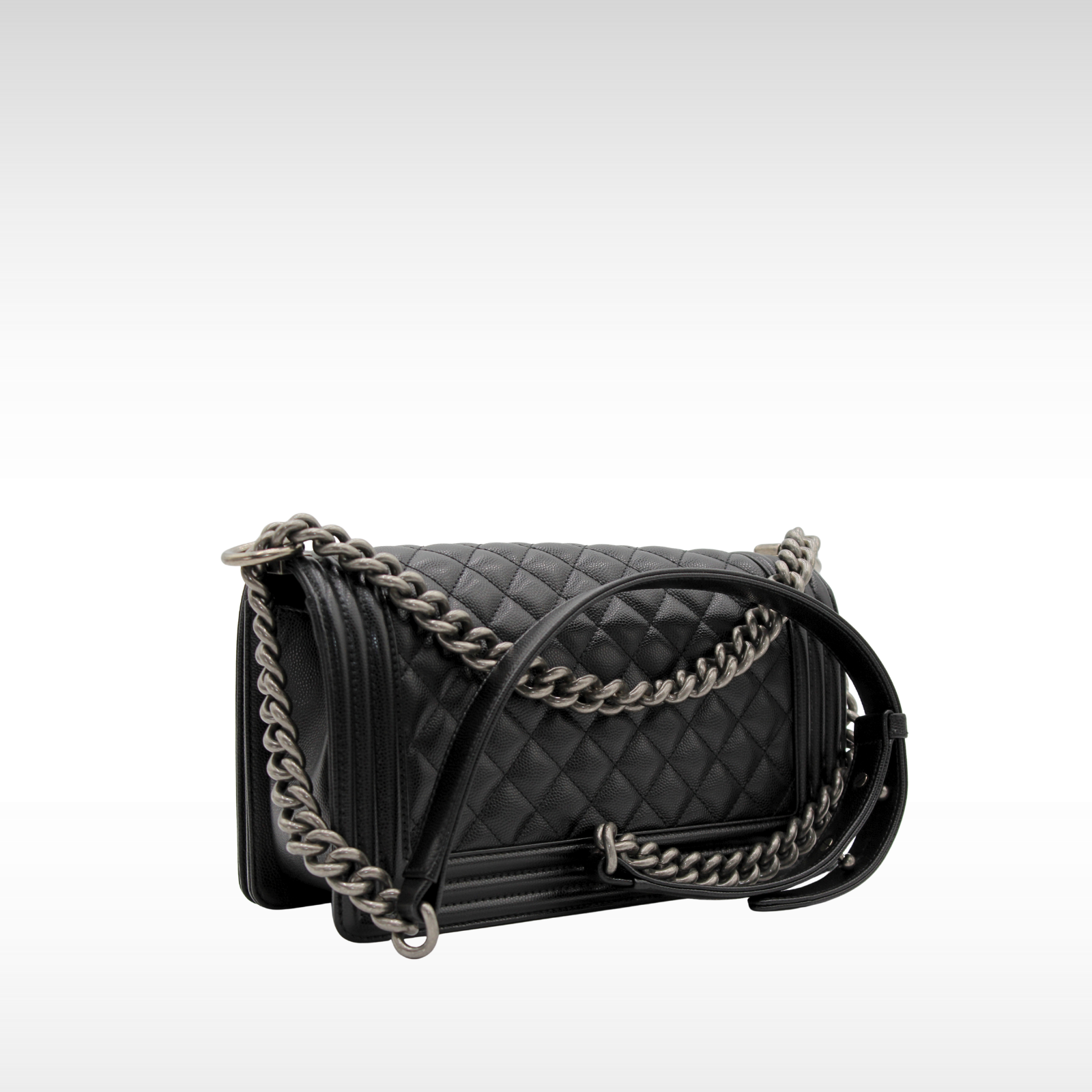 Boy Chanel Caviar Black Shoulder Bag
