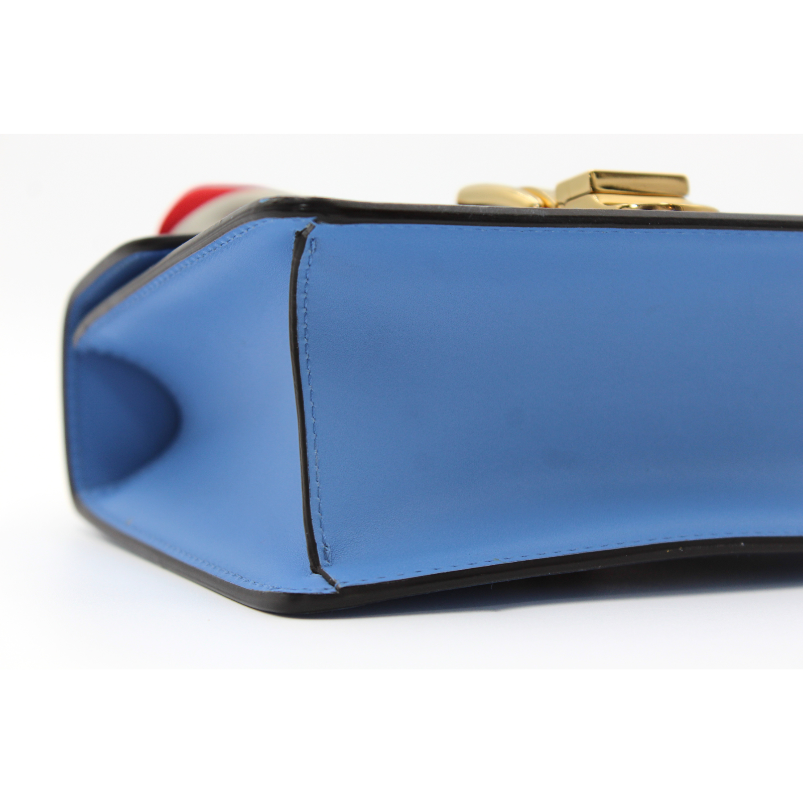 Sylvie Mini Calf Blue Shoulder Bag