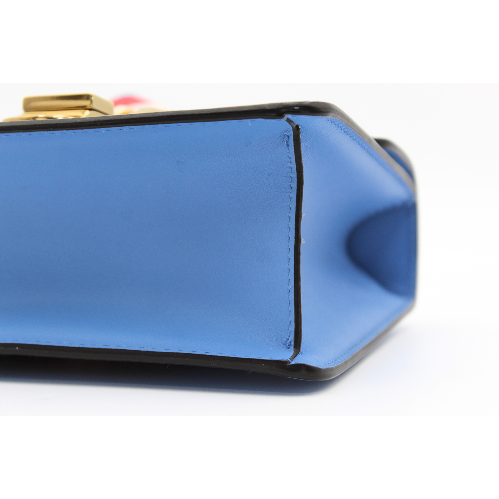 Sylvie Mini Calf Blue Shoulder Bag
