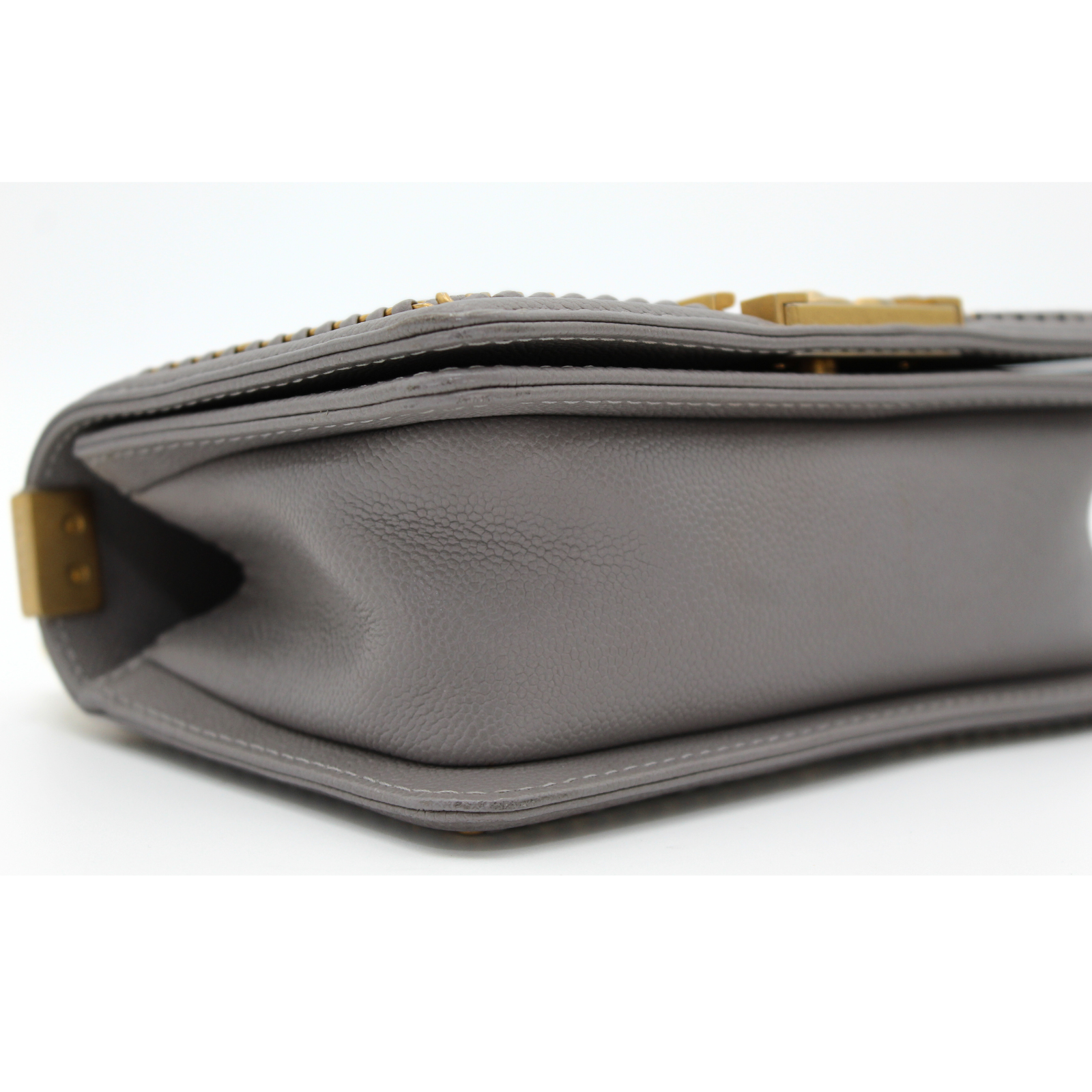 Boy Chanel Caviar Gray Shoulder Bag