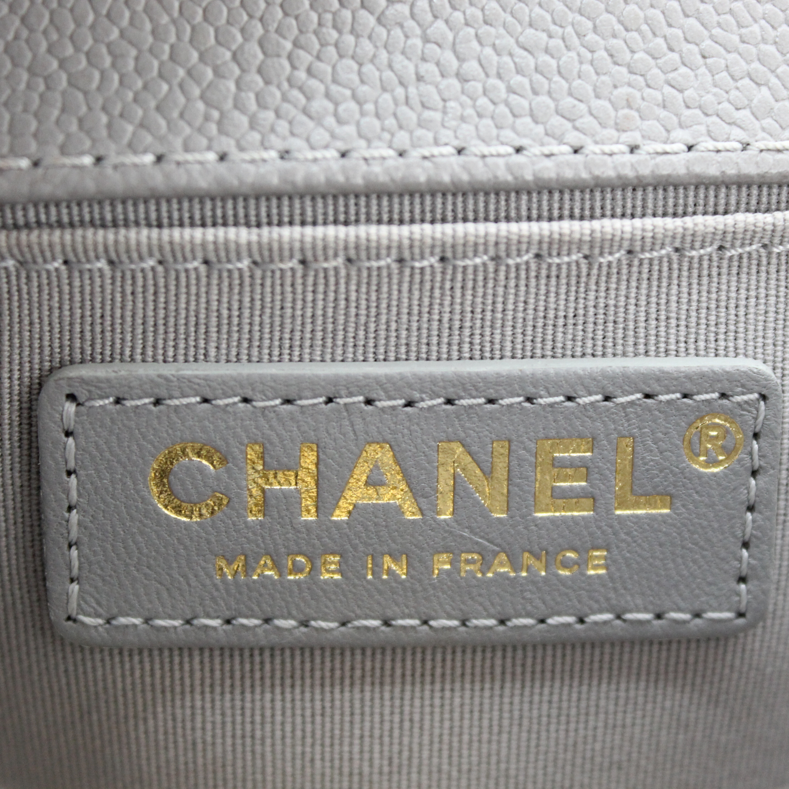 Boy Chanel Caviar Gray Shoulder Bag