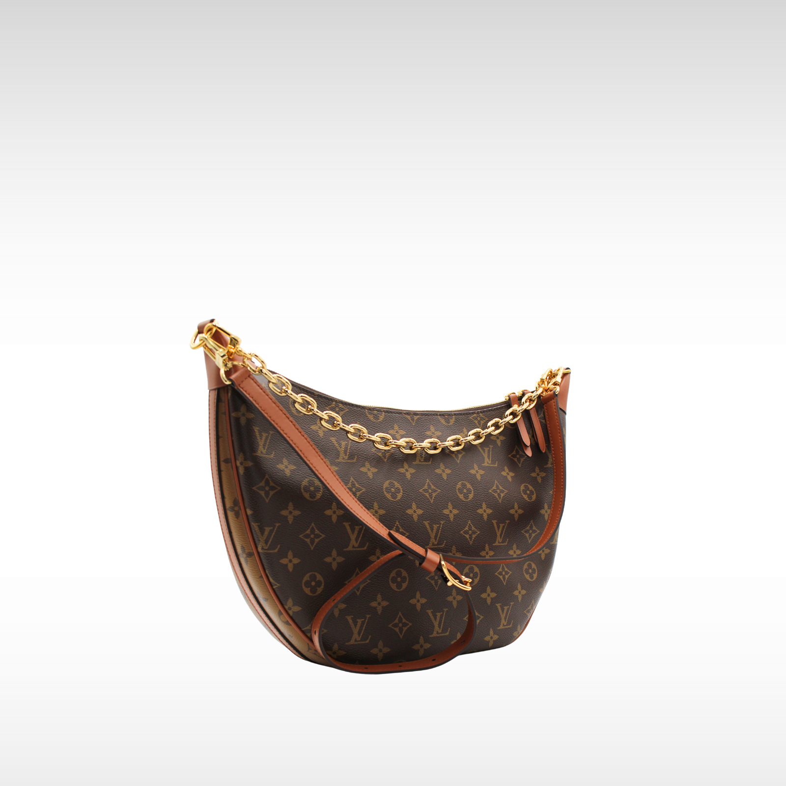 Loop Hobo Monogram Reverse Shoulder Bag