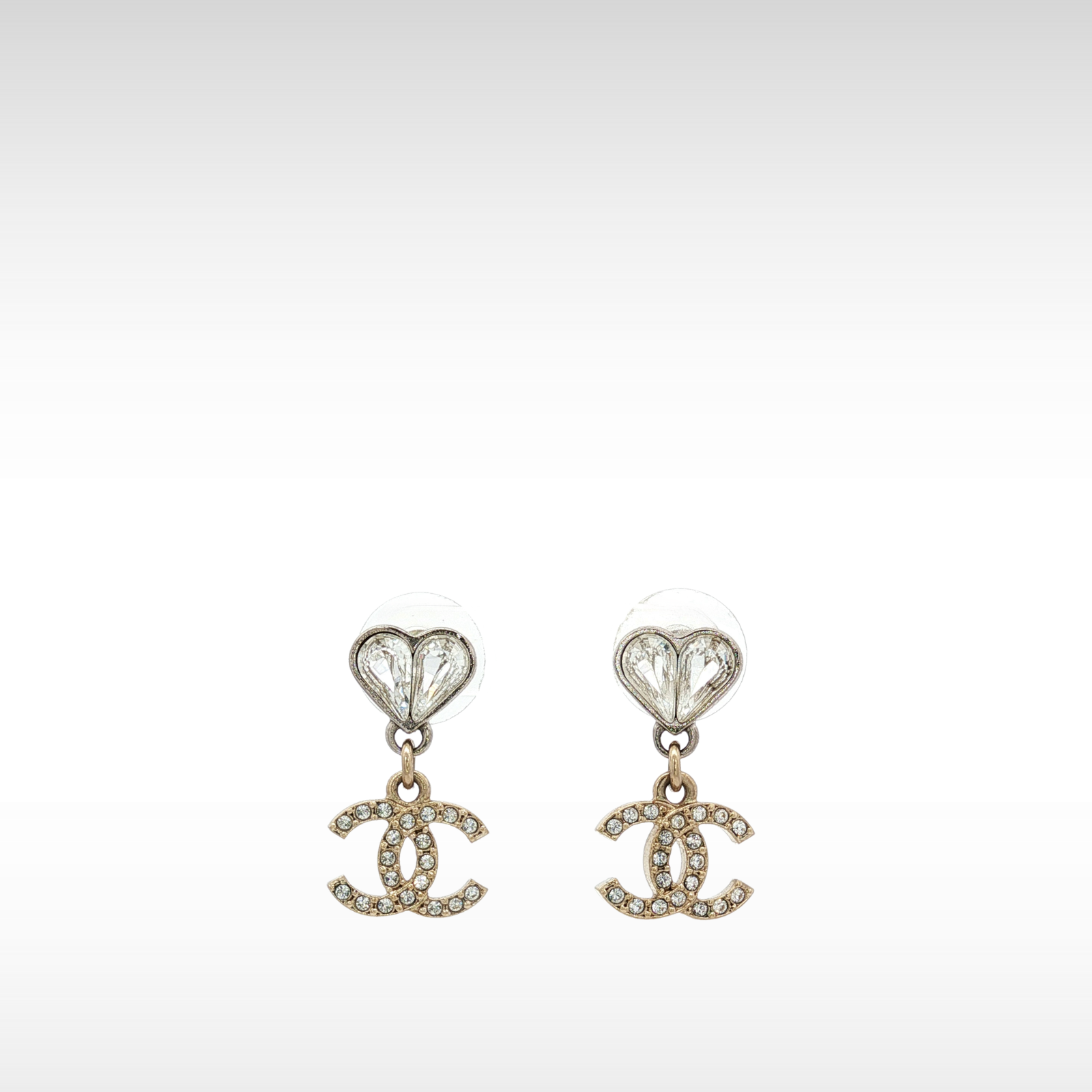 Metal Transparent Gold Earrings