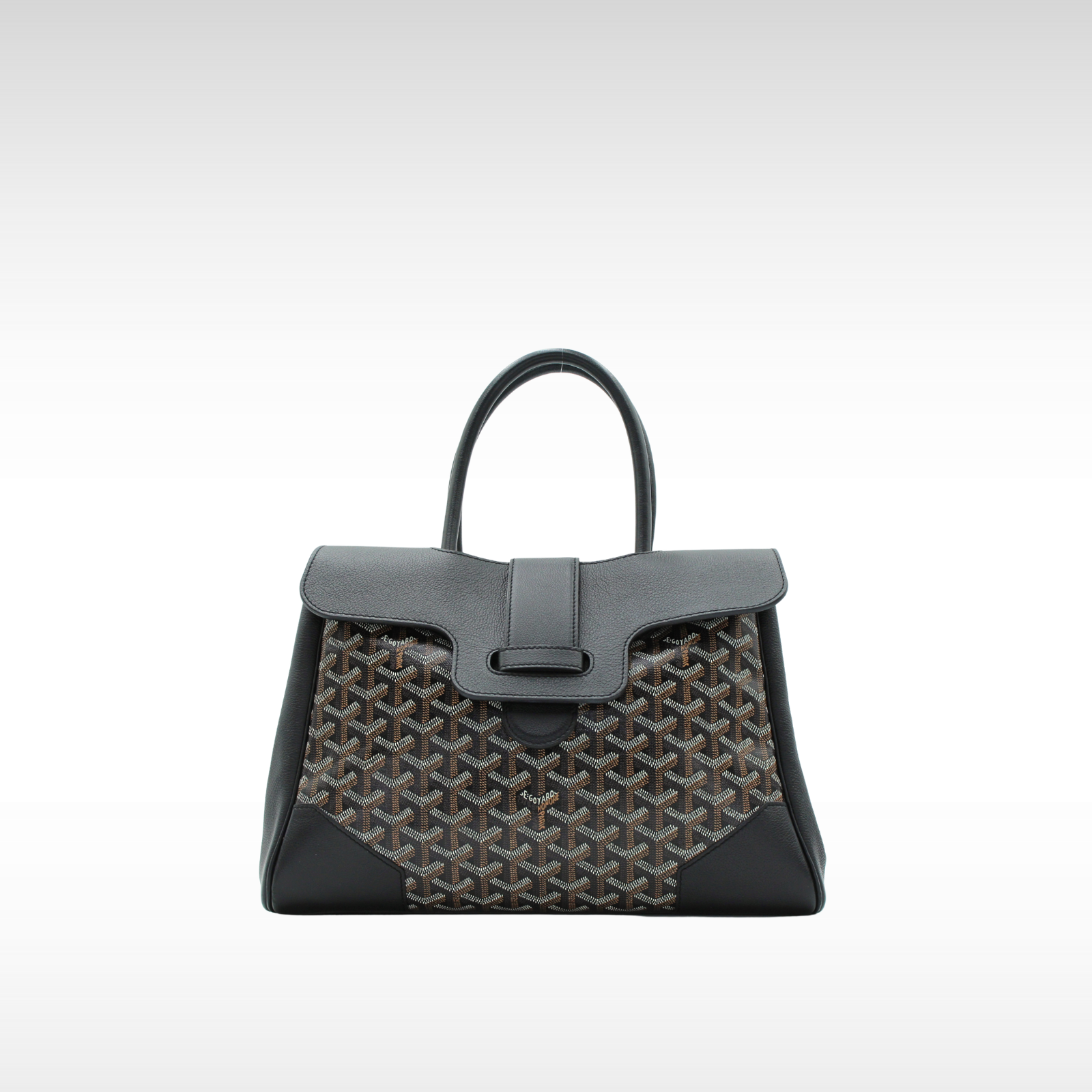 Saigon Tote MM Coated Canvas Black Tote Bag