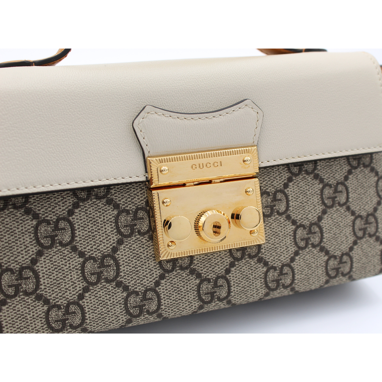 Padlock Mini GG-Supreme Coated Canvas Shoulder Bag