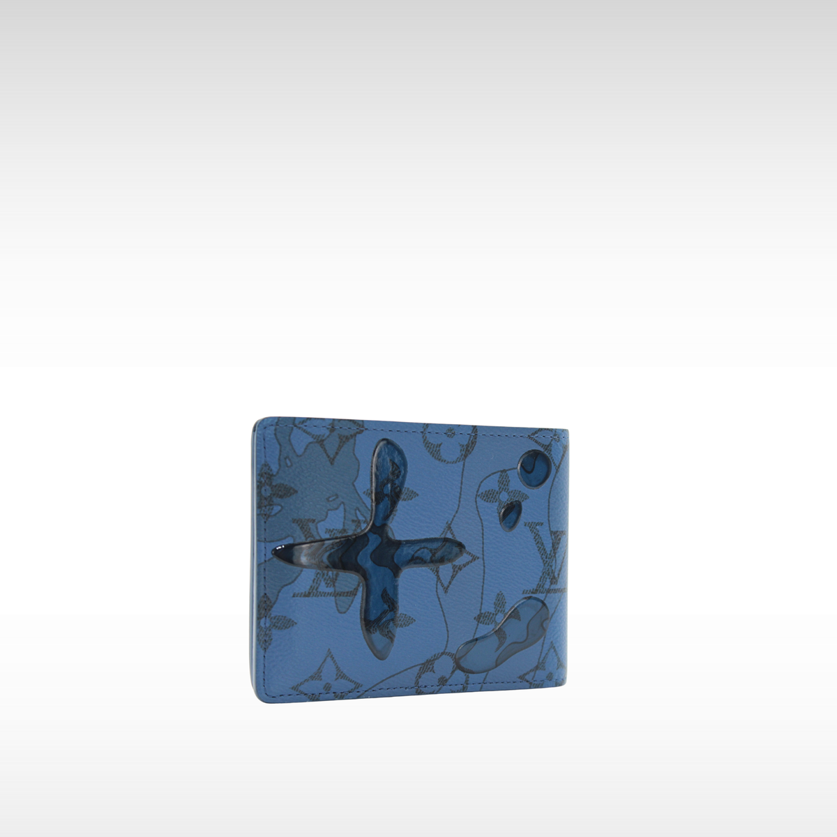 Slender Monogram Aqua Garden Wallet