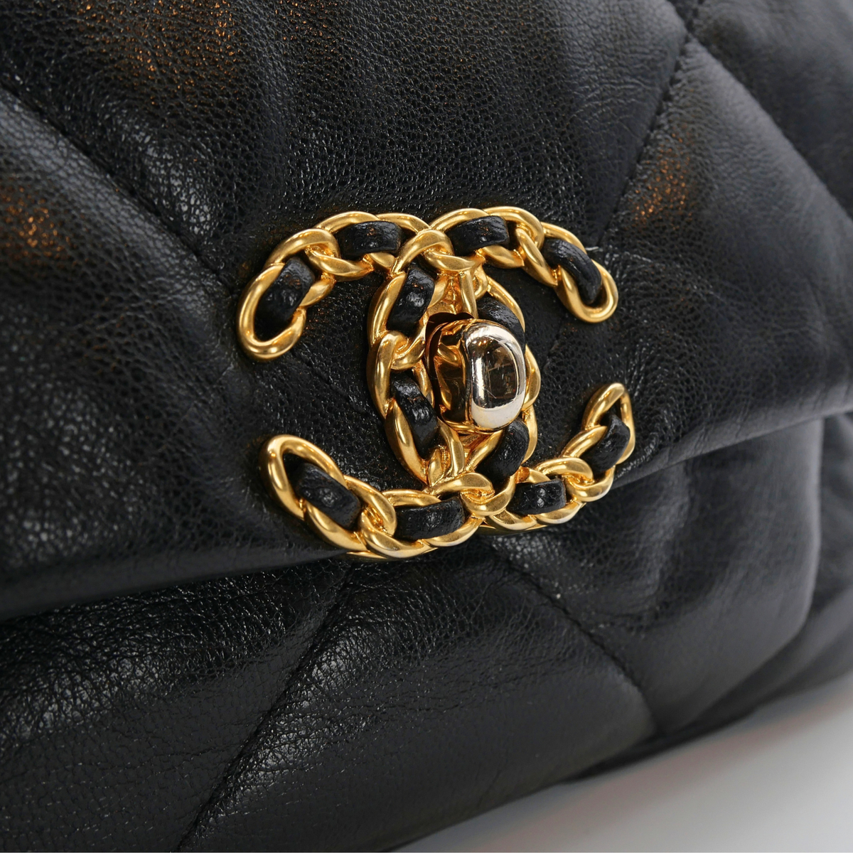 Chanel 19 Goat Black Shoulder Bag