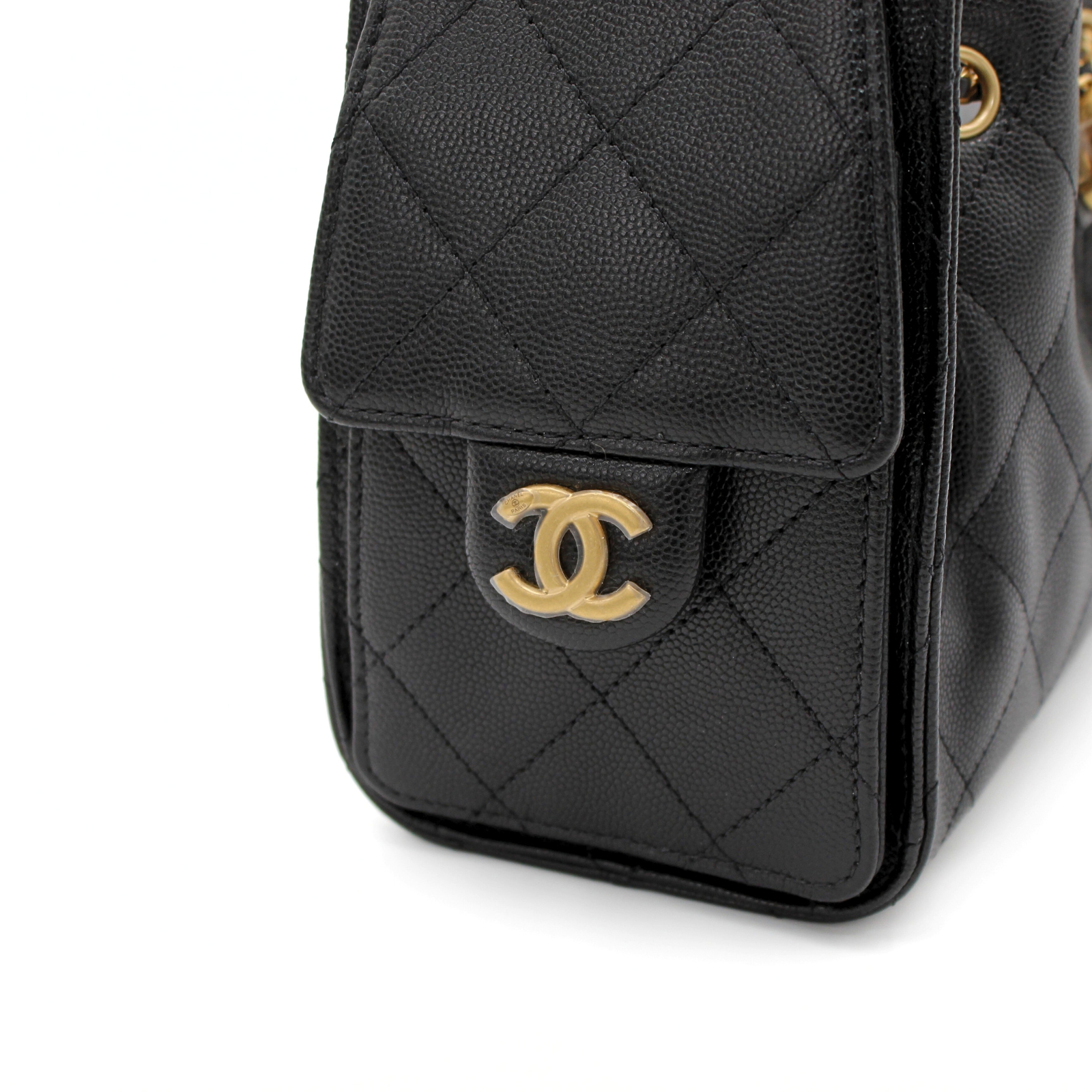 Chanel 25 Mini Caviar Black Shoulder Bag
