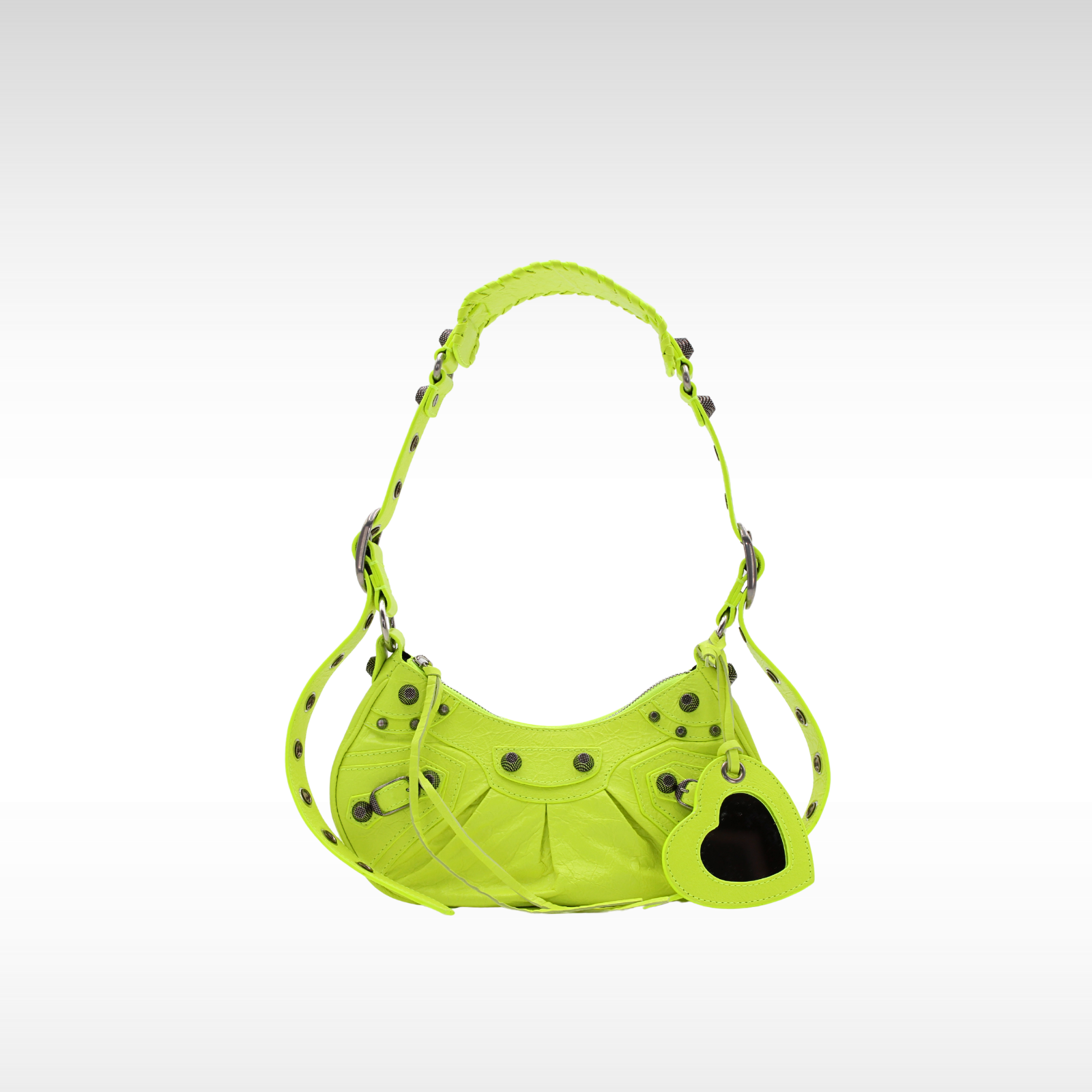 Le Cagole XS Lamb Yellow Shoulder Bag