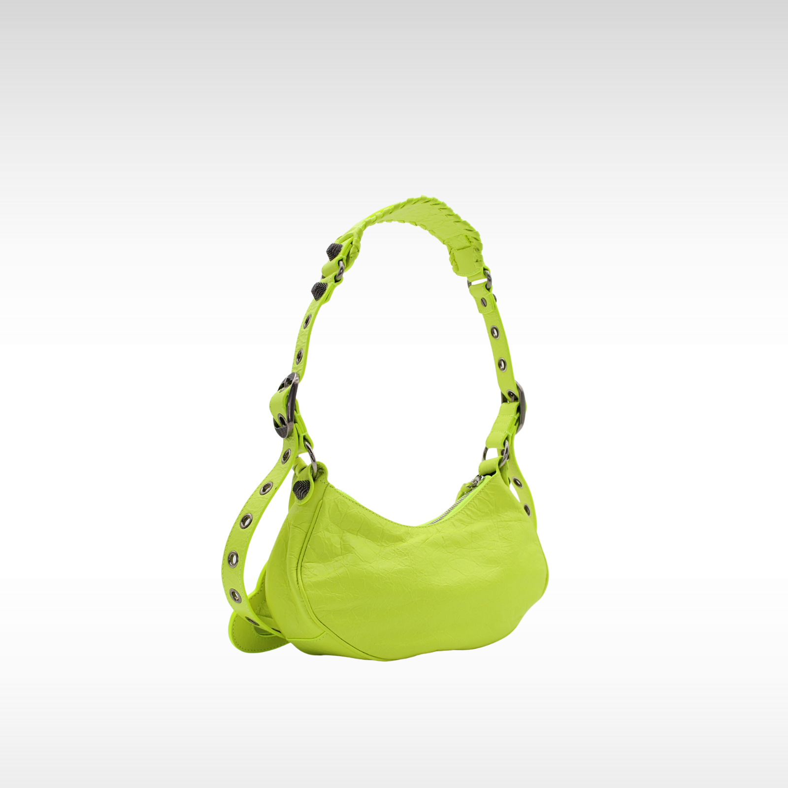 Le Cagole XS Lamb Yellow Shoulder Bag