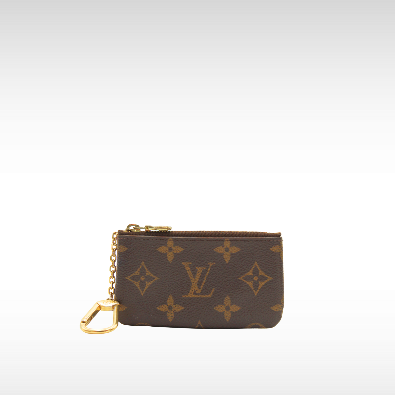 Key Pouch Coated Canvas Marron Coin Case