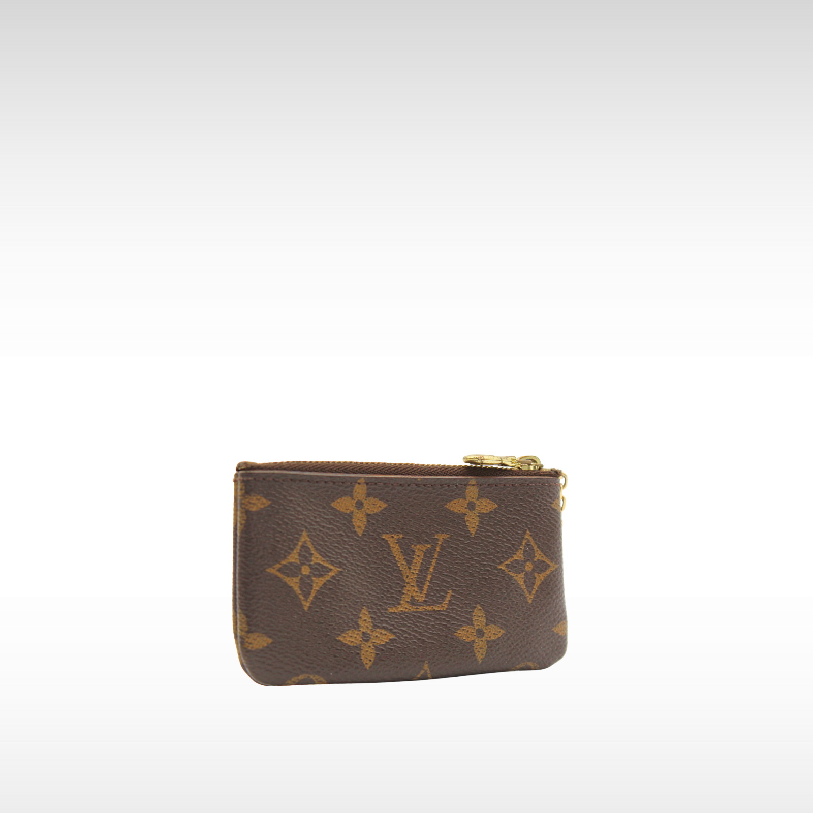 Key Pouch Coated Canvas Marron Coin Case