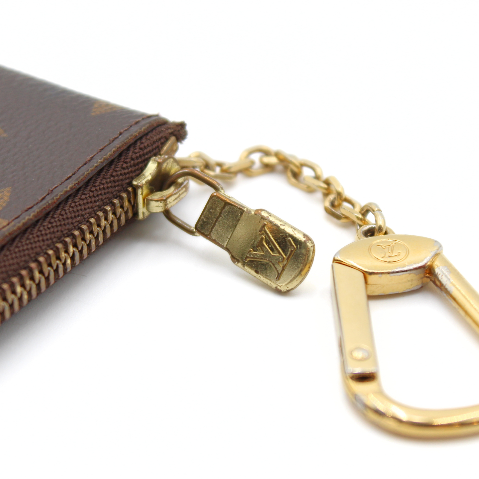 Key Pouch Coated Canvas Marron Coin Case