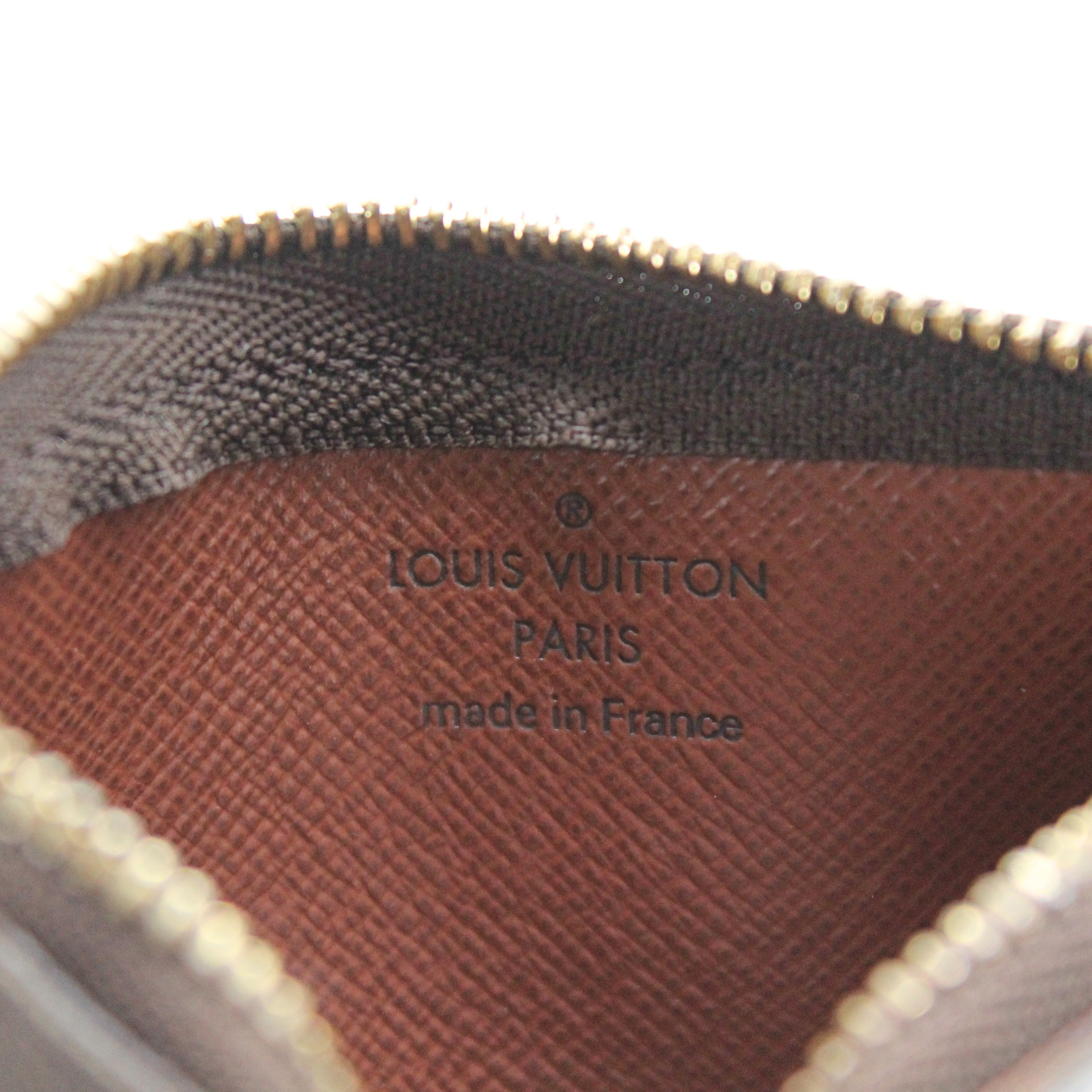 Key Pouch Coated Canvas Marron Coin Case