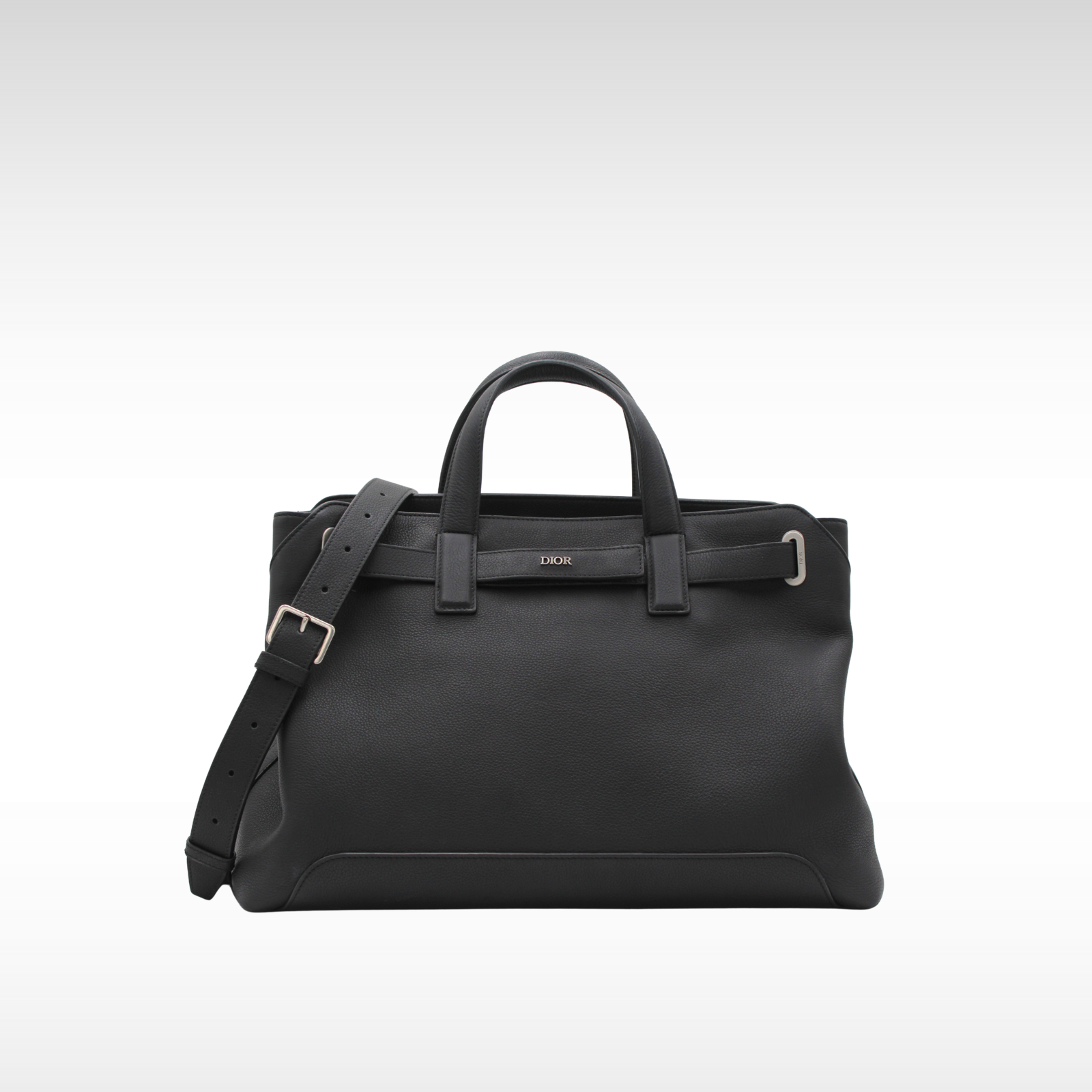 Normandie Medium Calf Black Tote Bag