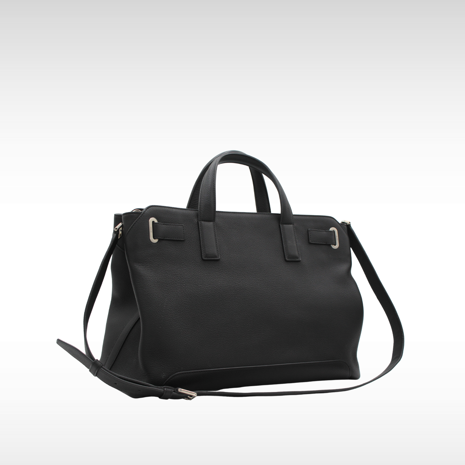 Normandie Medium Calf Black Tote Bag
