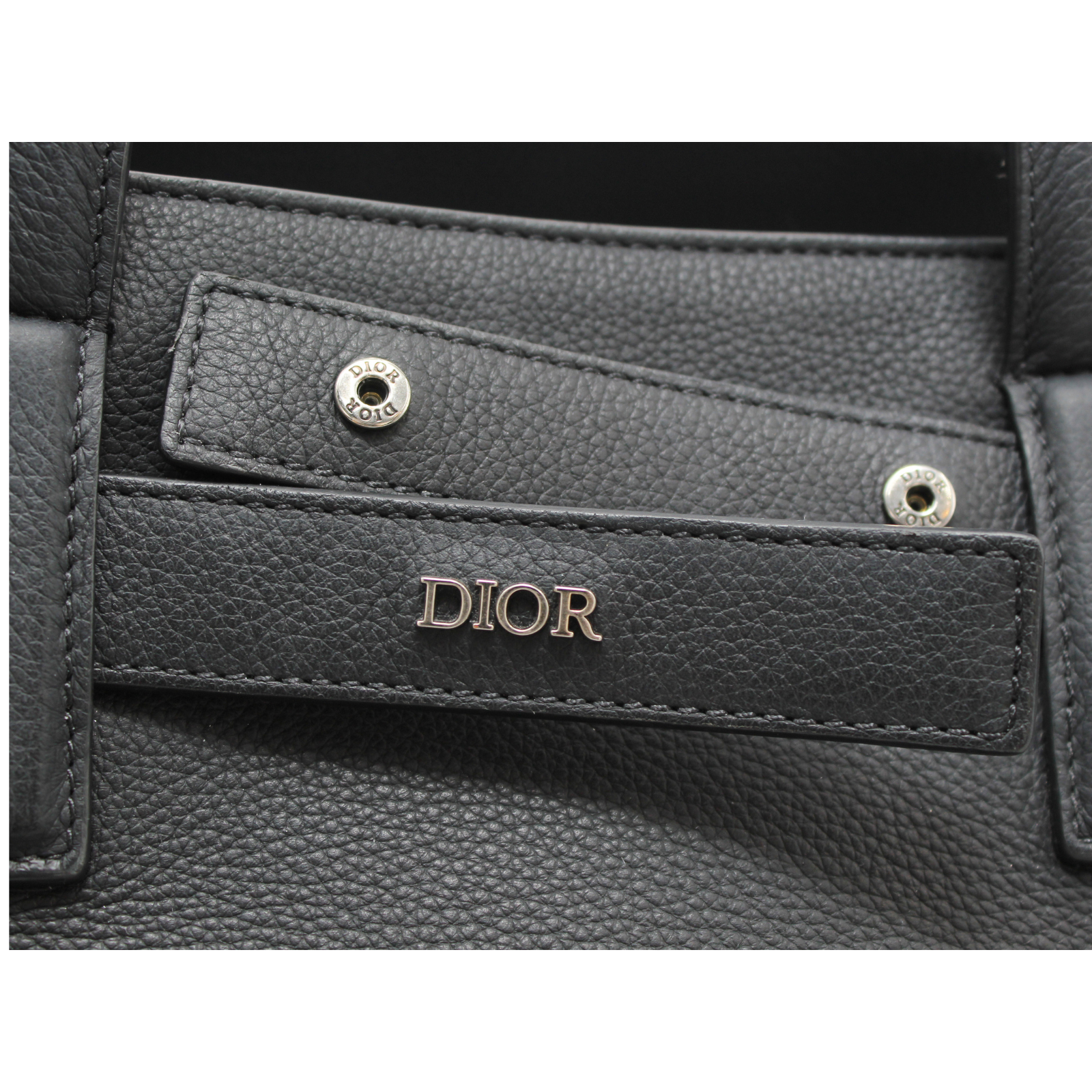 Normandie Medium Calf Black Tote Bag