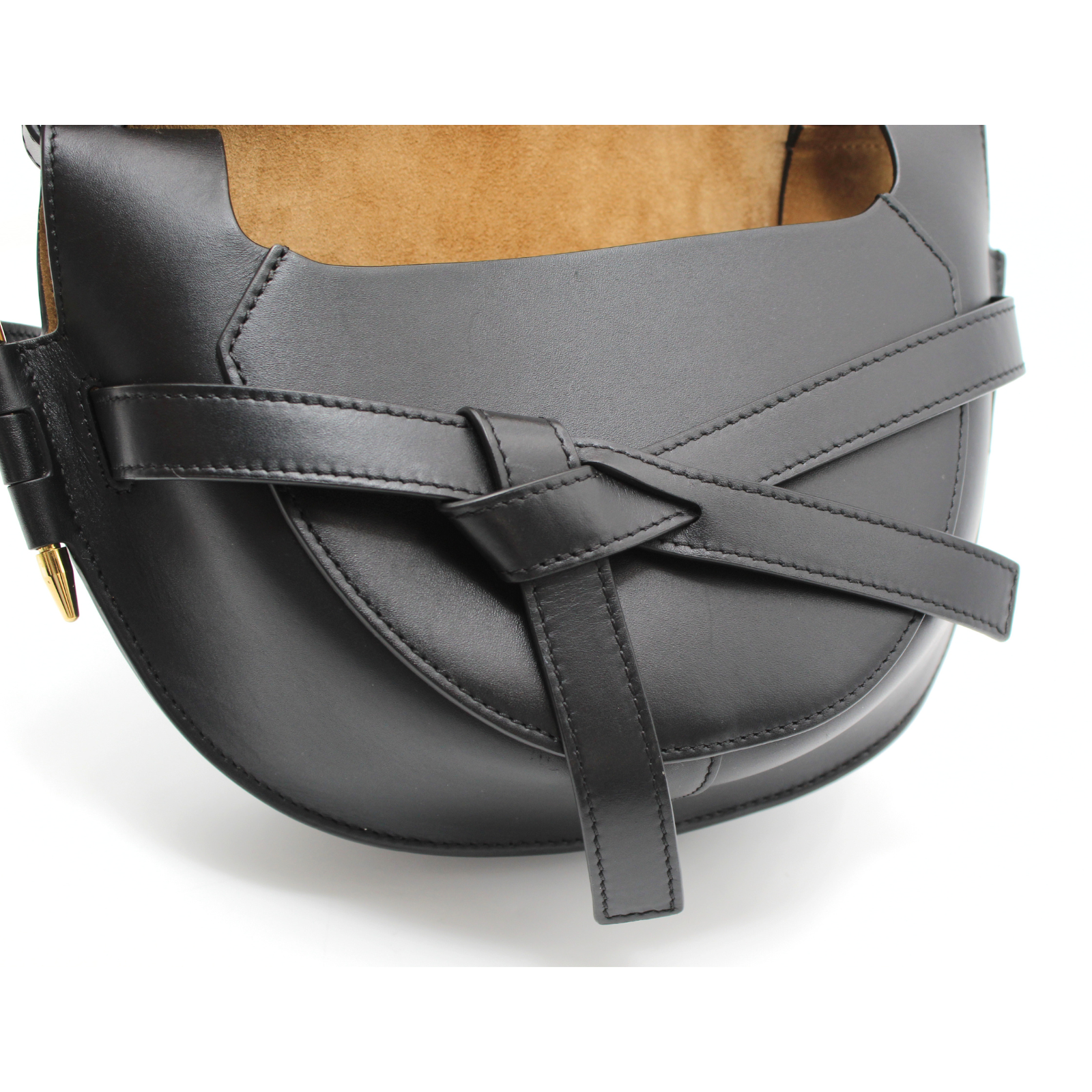 Gate Dual Small Calf Black Crossbody Bag