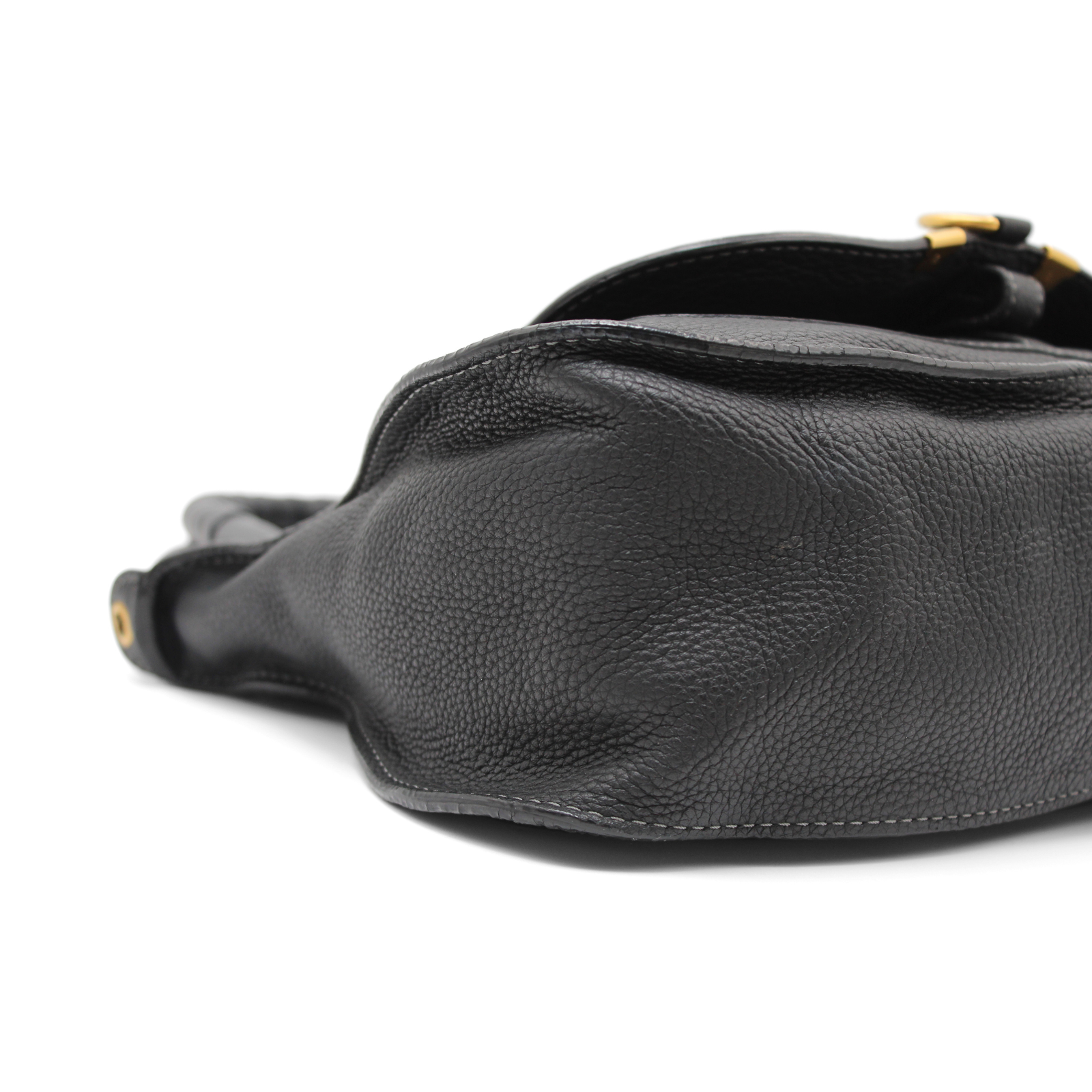 Marcie Medium Calf Black Handbag
