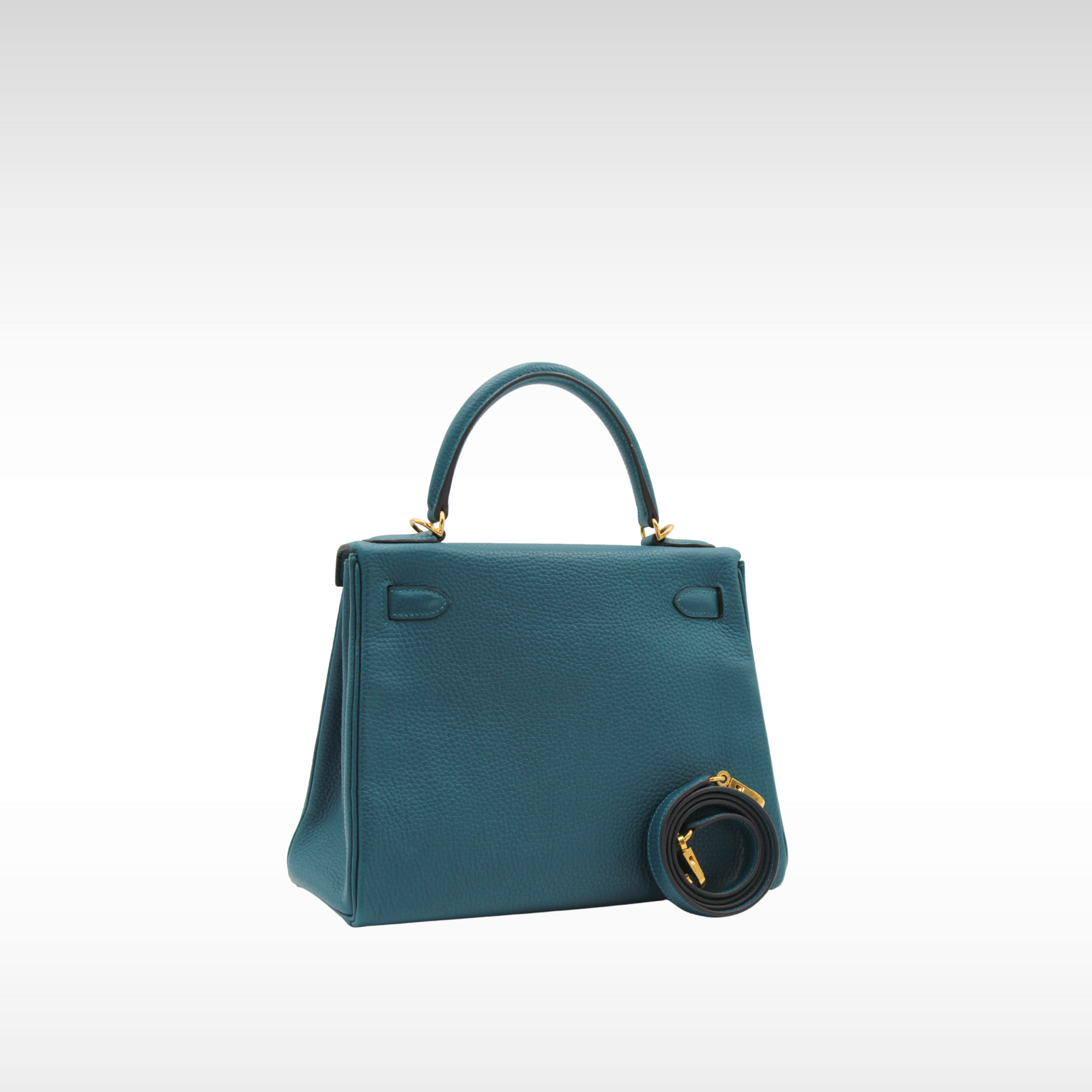 Kelly 28 Taurillon Clemence Vert Bosphore